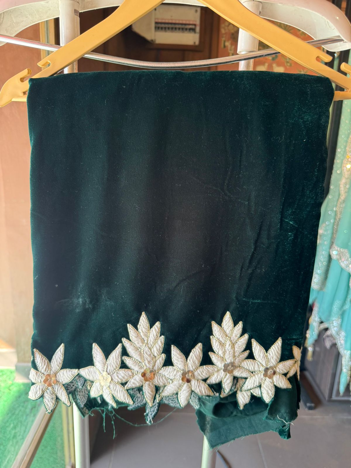 Pure Velvet unstitched Kurta