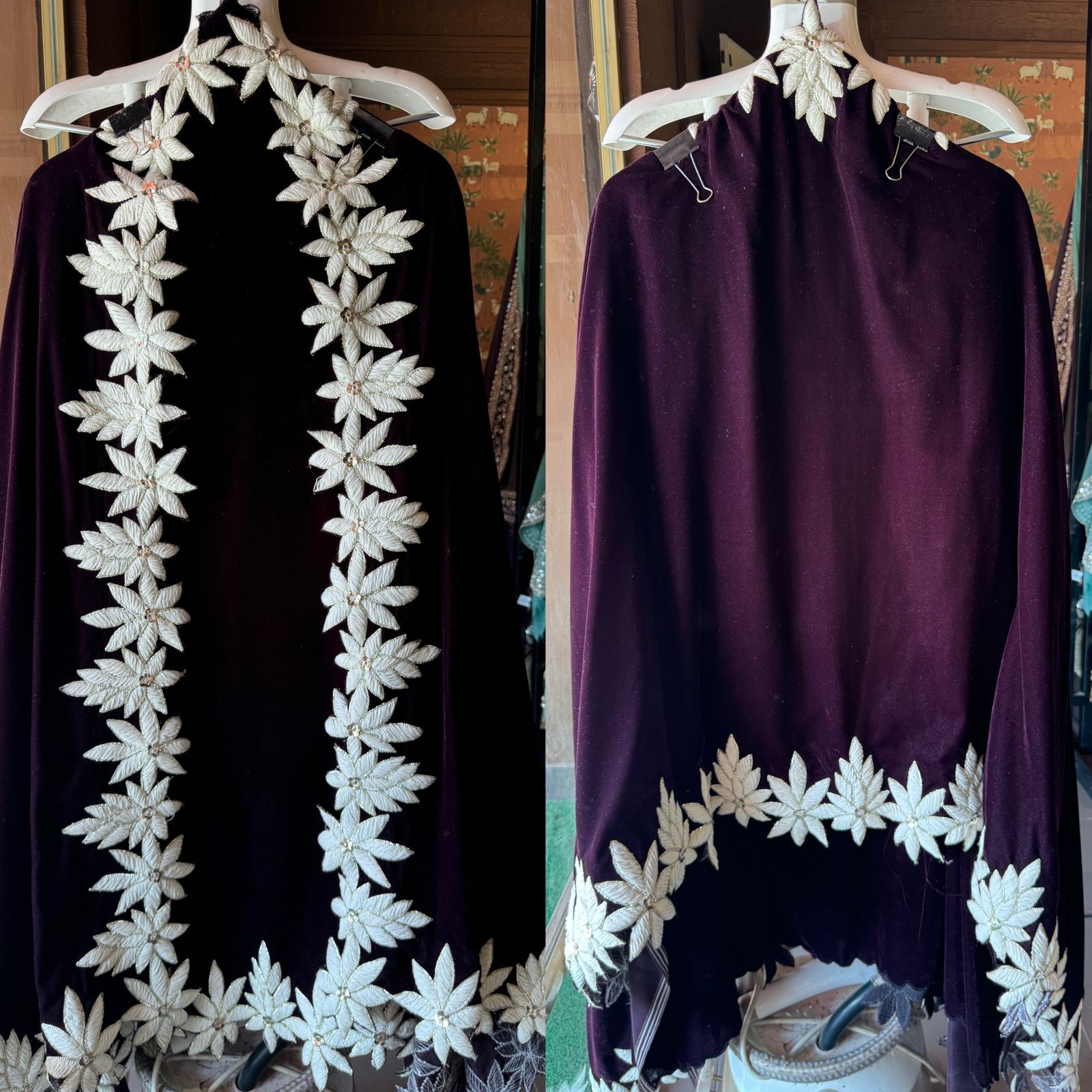 Pure Velvet unstitched Kurta