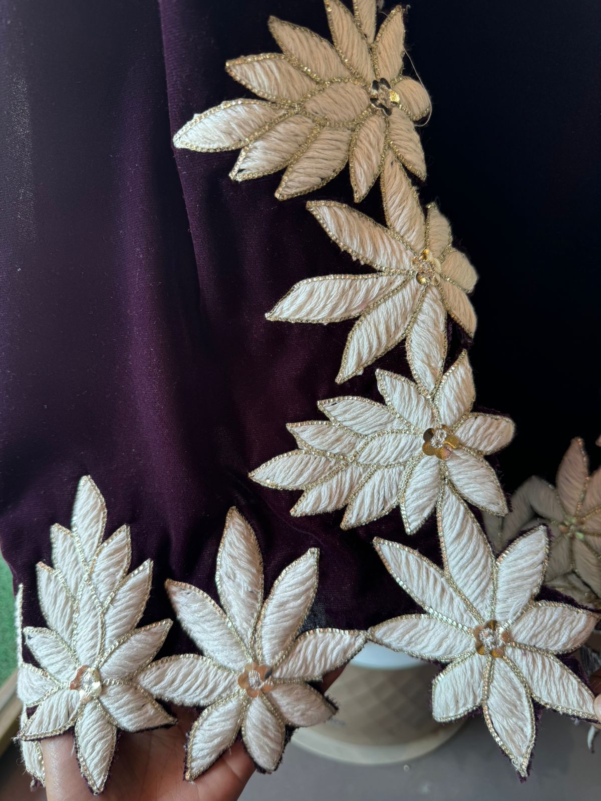 Pure Velvet unstitched Kurta