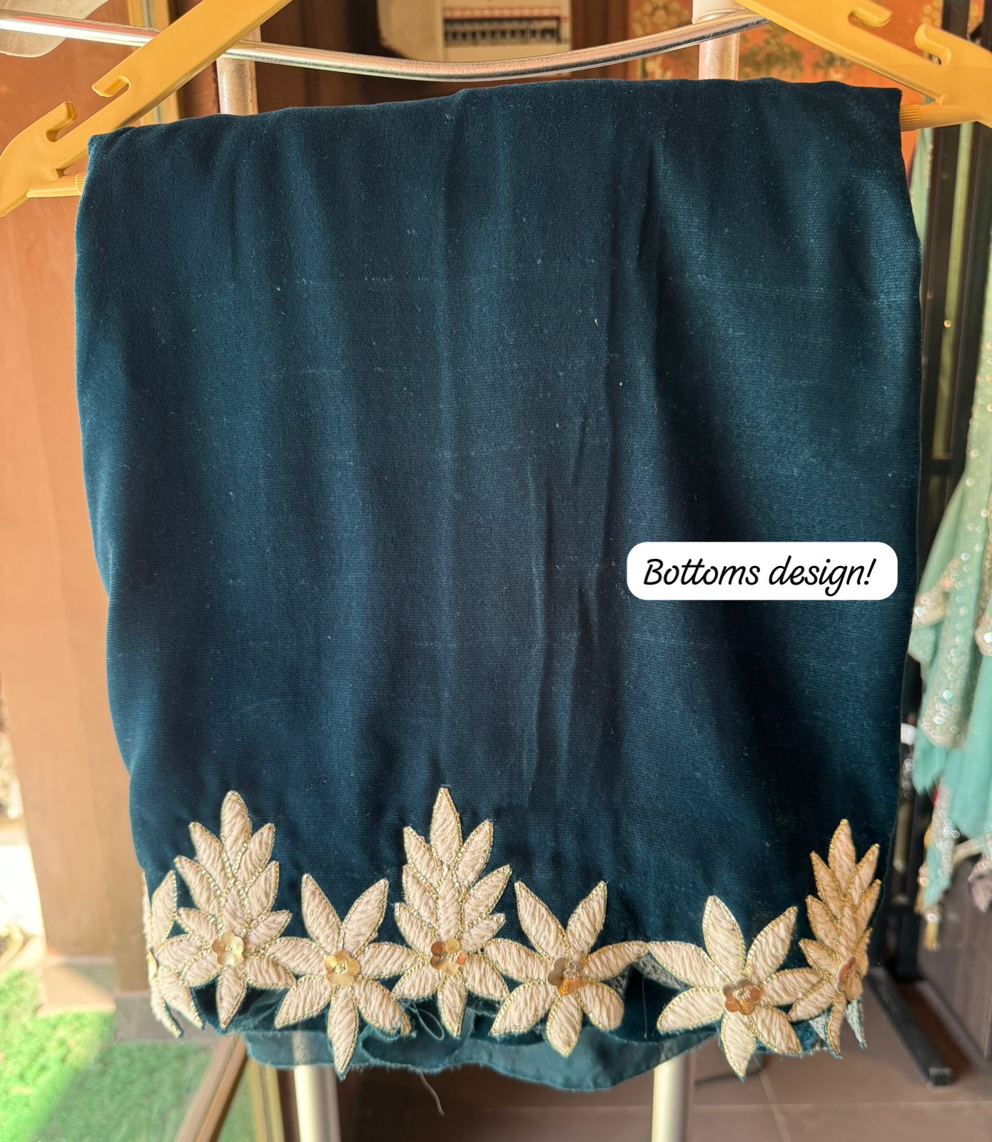 Pure Velvet unstitched Kurta