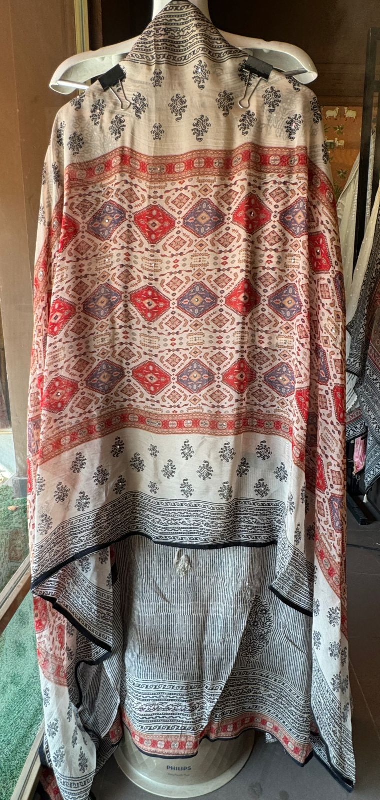 Soft organza Jaipuri block printed Suits