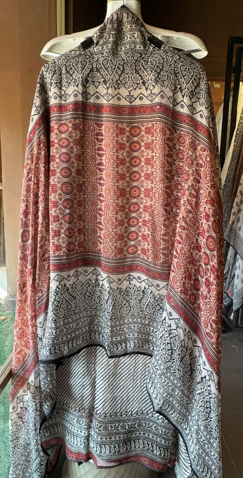 Soft organza Jaipuri block printed Suits