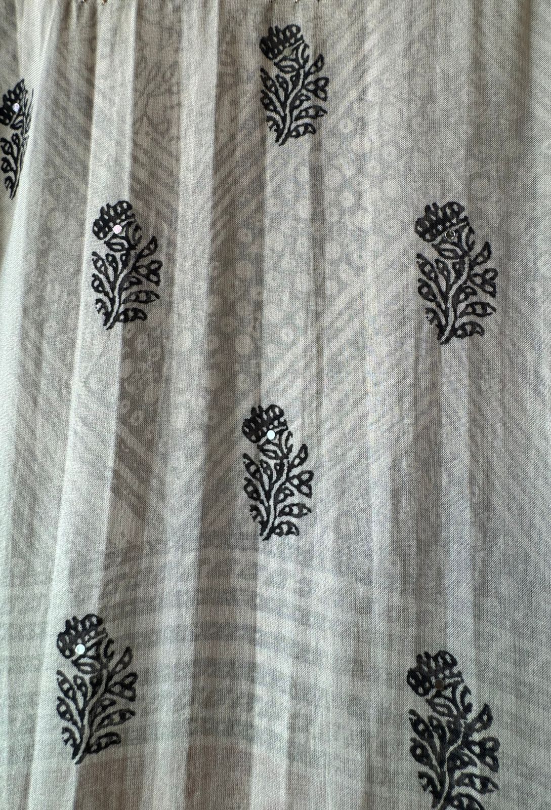 Soft organza Jaipuri block printed Suits