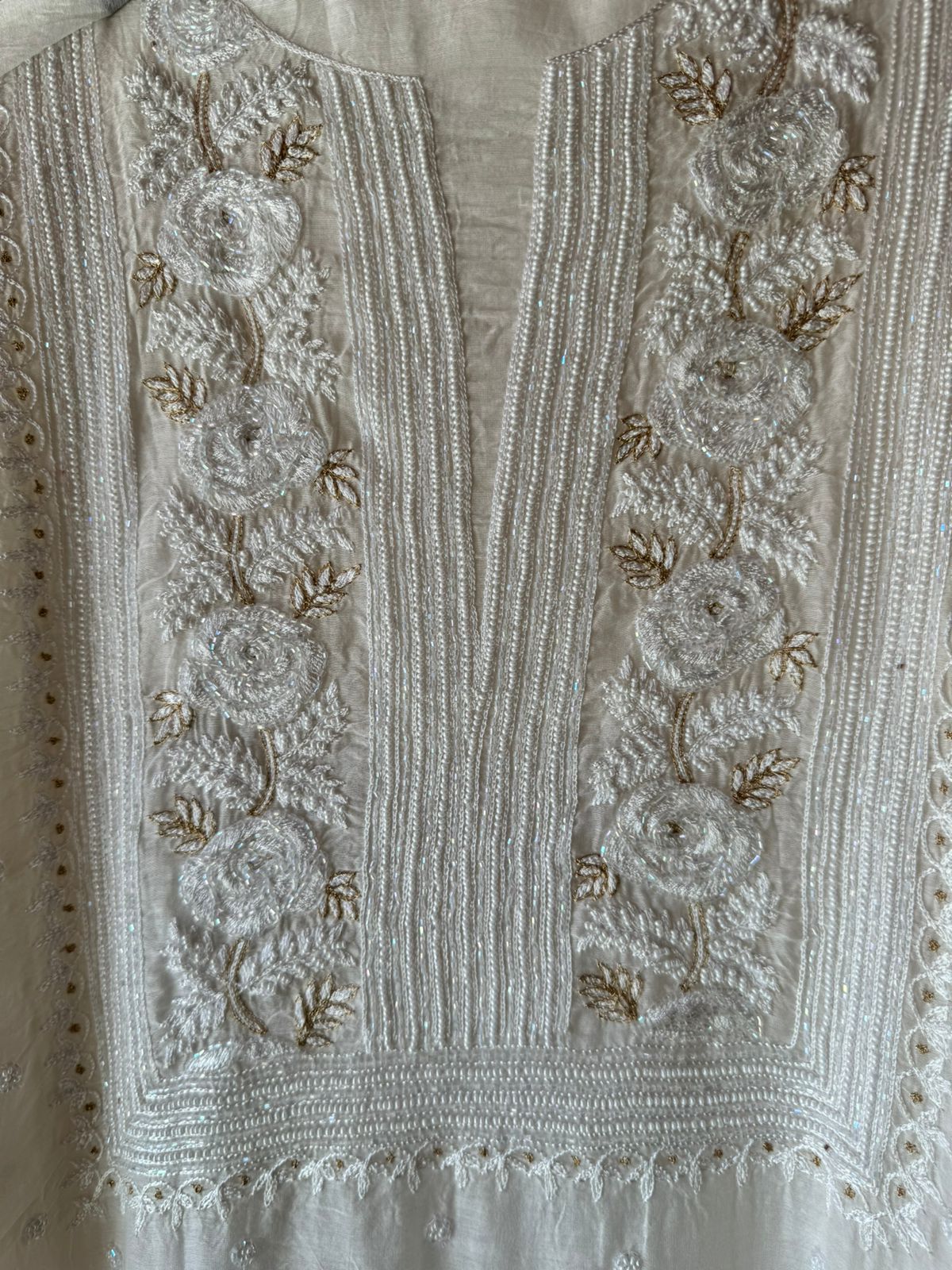 Pure Mul chanderi Two Piece set of shirt and dupatta