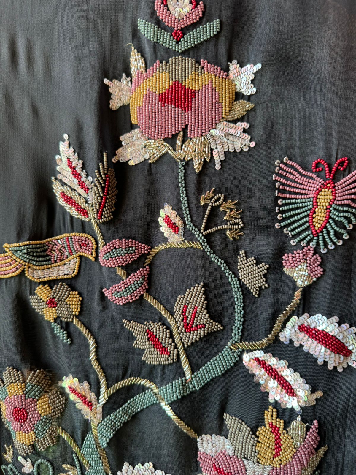 Soft organza Shirt with complete handwork