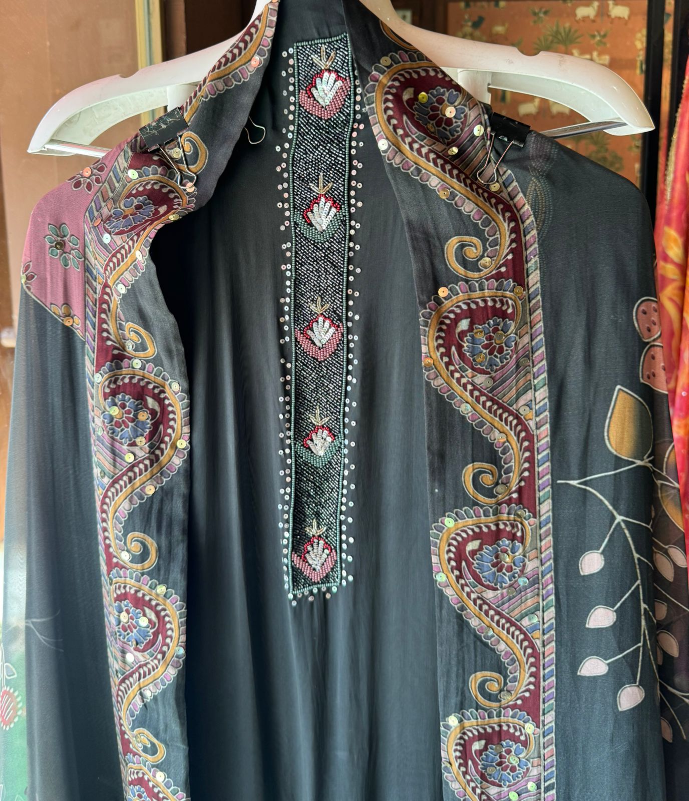 Soft organza Shirt with complete handwork