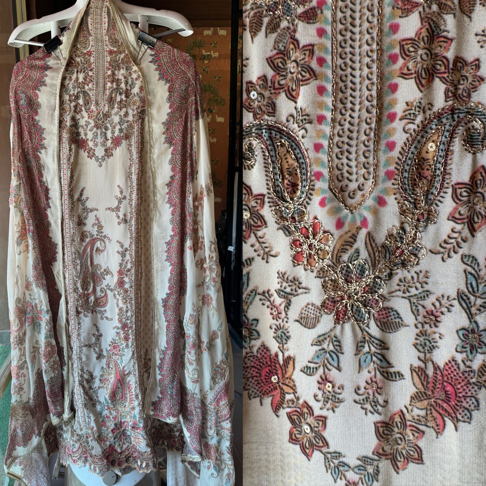 Pure Crepe Pakistani inspired Digital printed Shirt