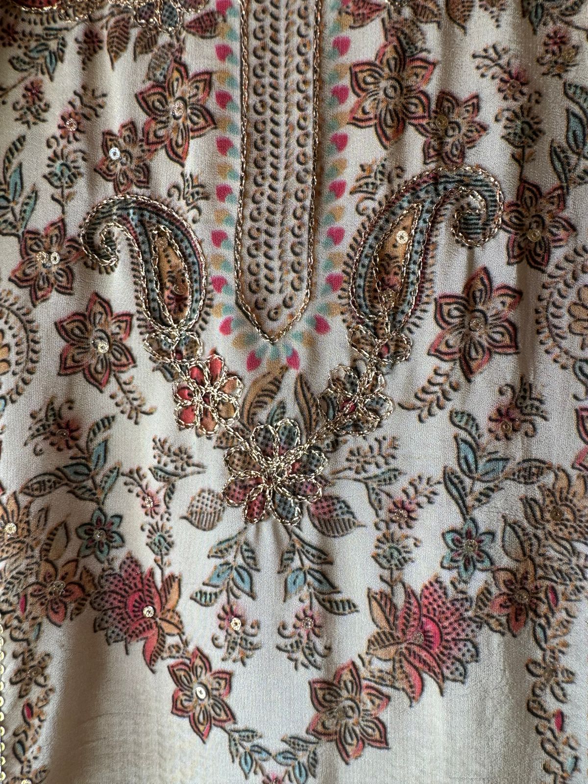 Pure Crepe Pakistani inspired Digital printed Shirt