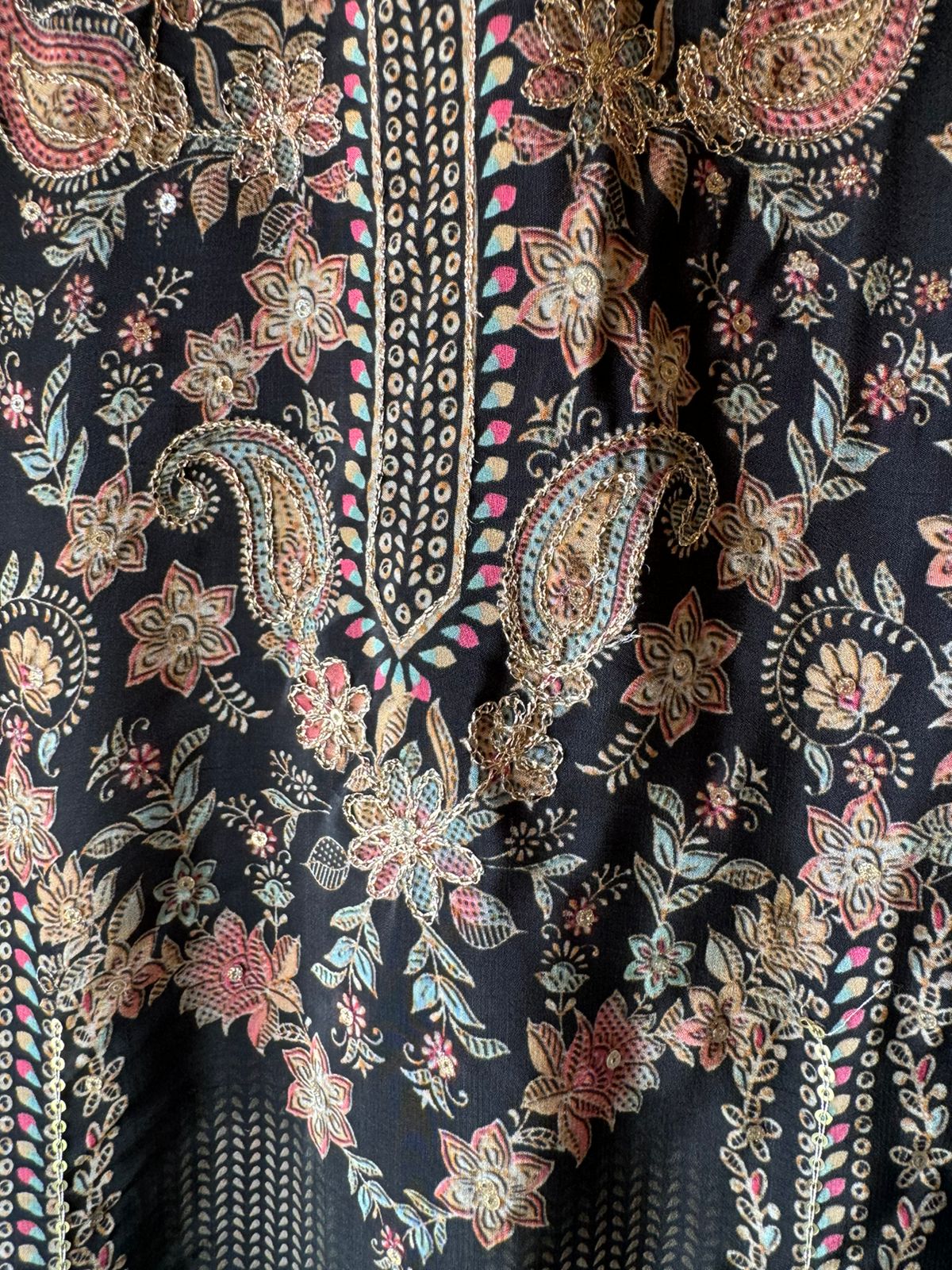 Pure Crepe Pakistani inspired Digital printed Shirt