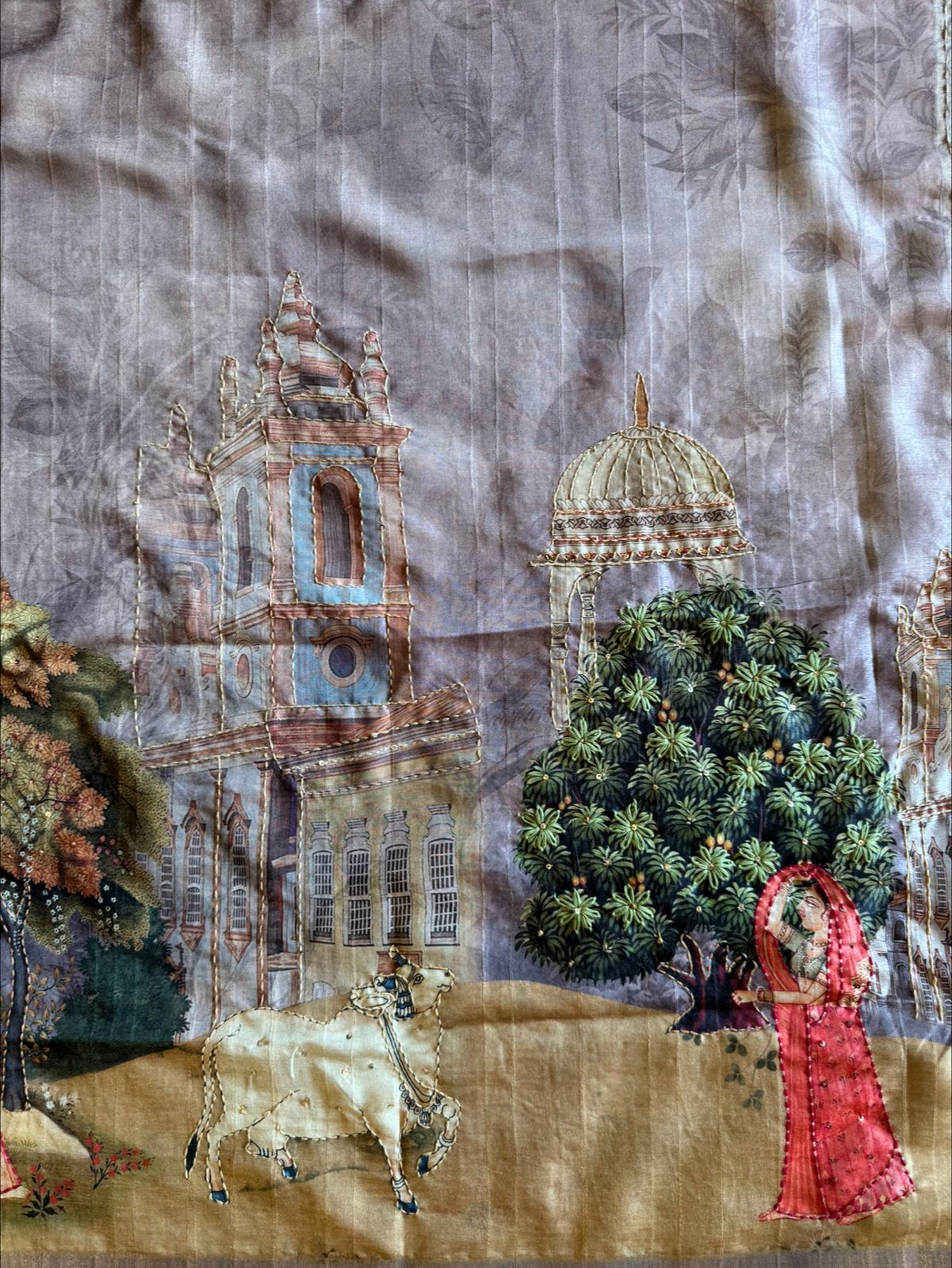 Pure Maheshwari Silk Unstitched Suit design