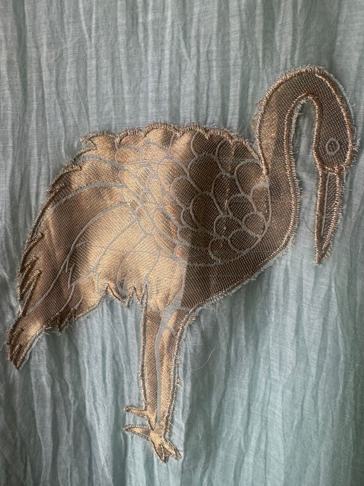 Pure mul Chanderi crushed Unstitched shirt