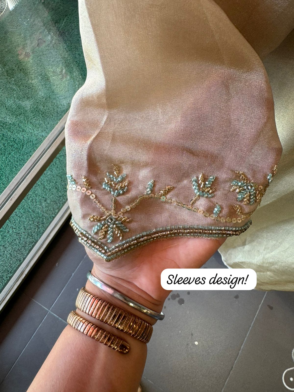 Shimmer tissue semi stitched suit