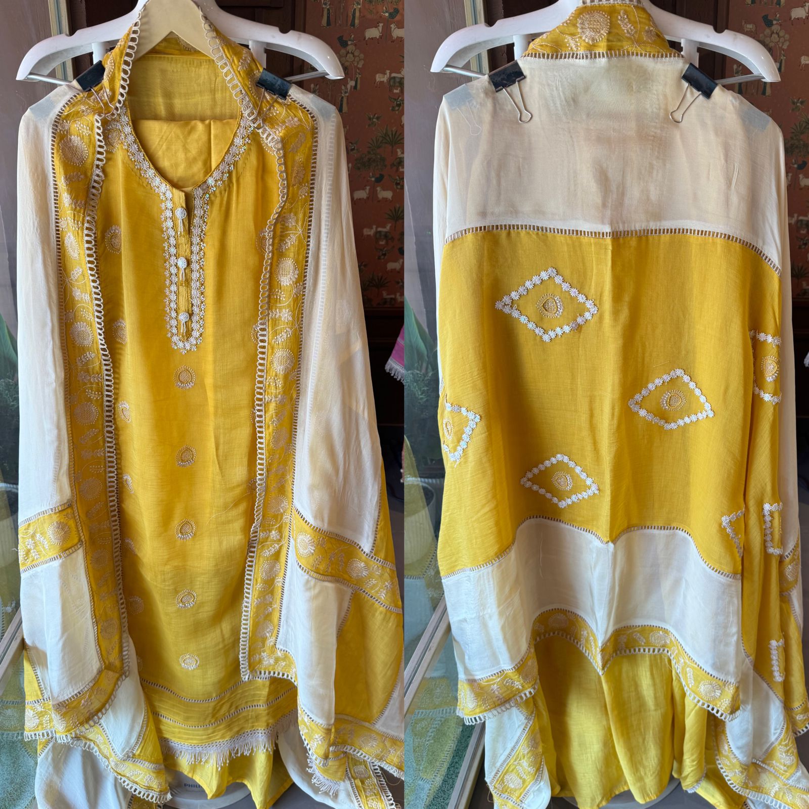 Pure Mul Chanderi Unstitched Kurta