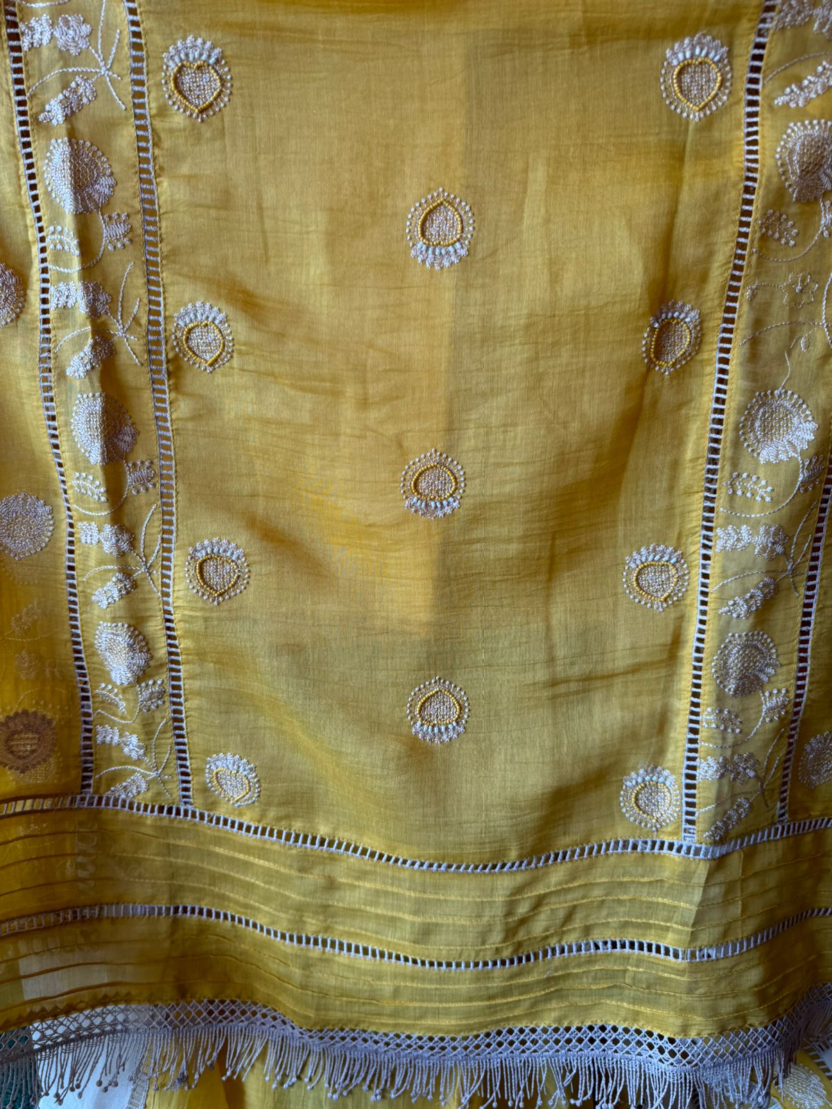 Pure Mul Chanderi Unstitched Kurta
