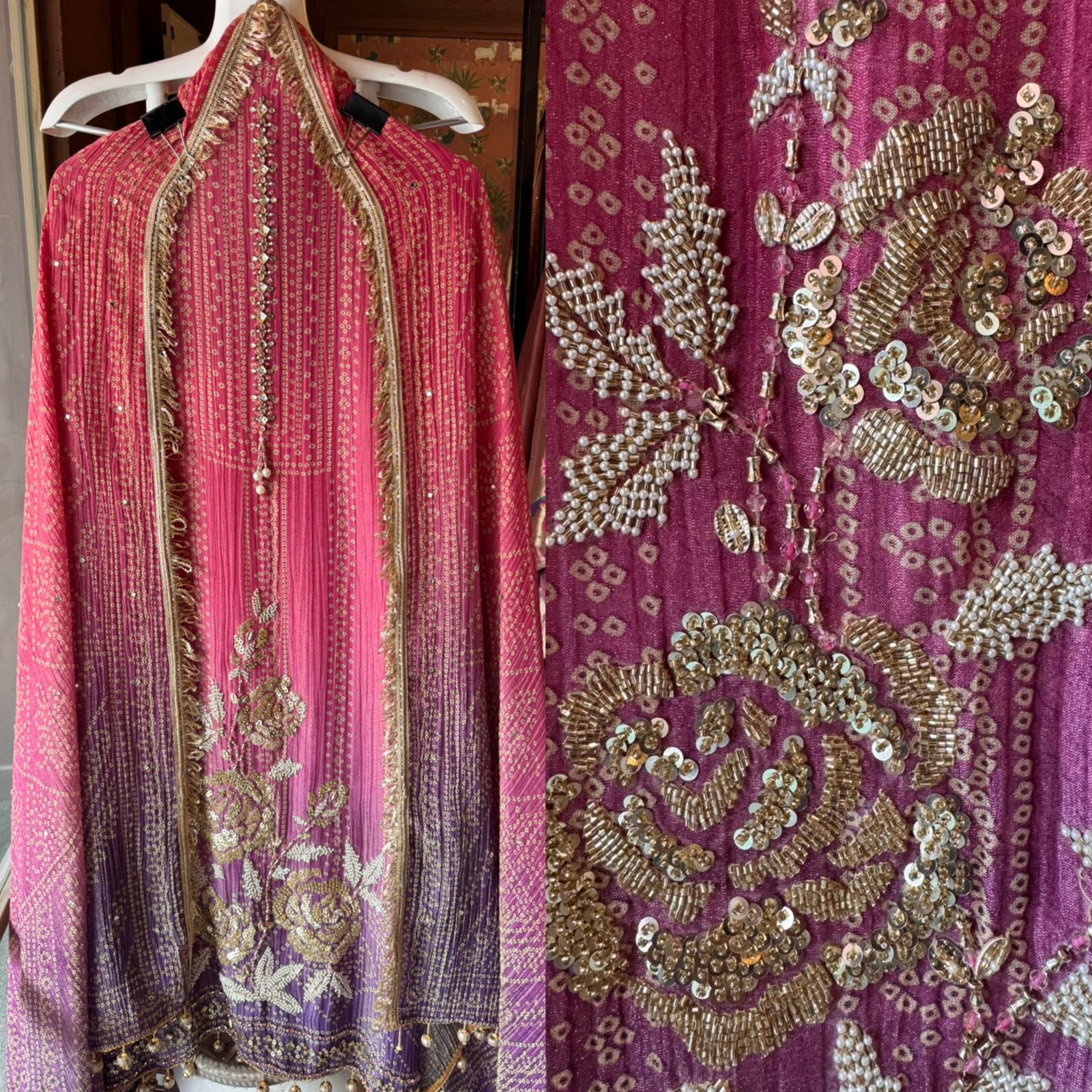 Crushed stretchable Tissue fabric