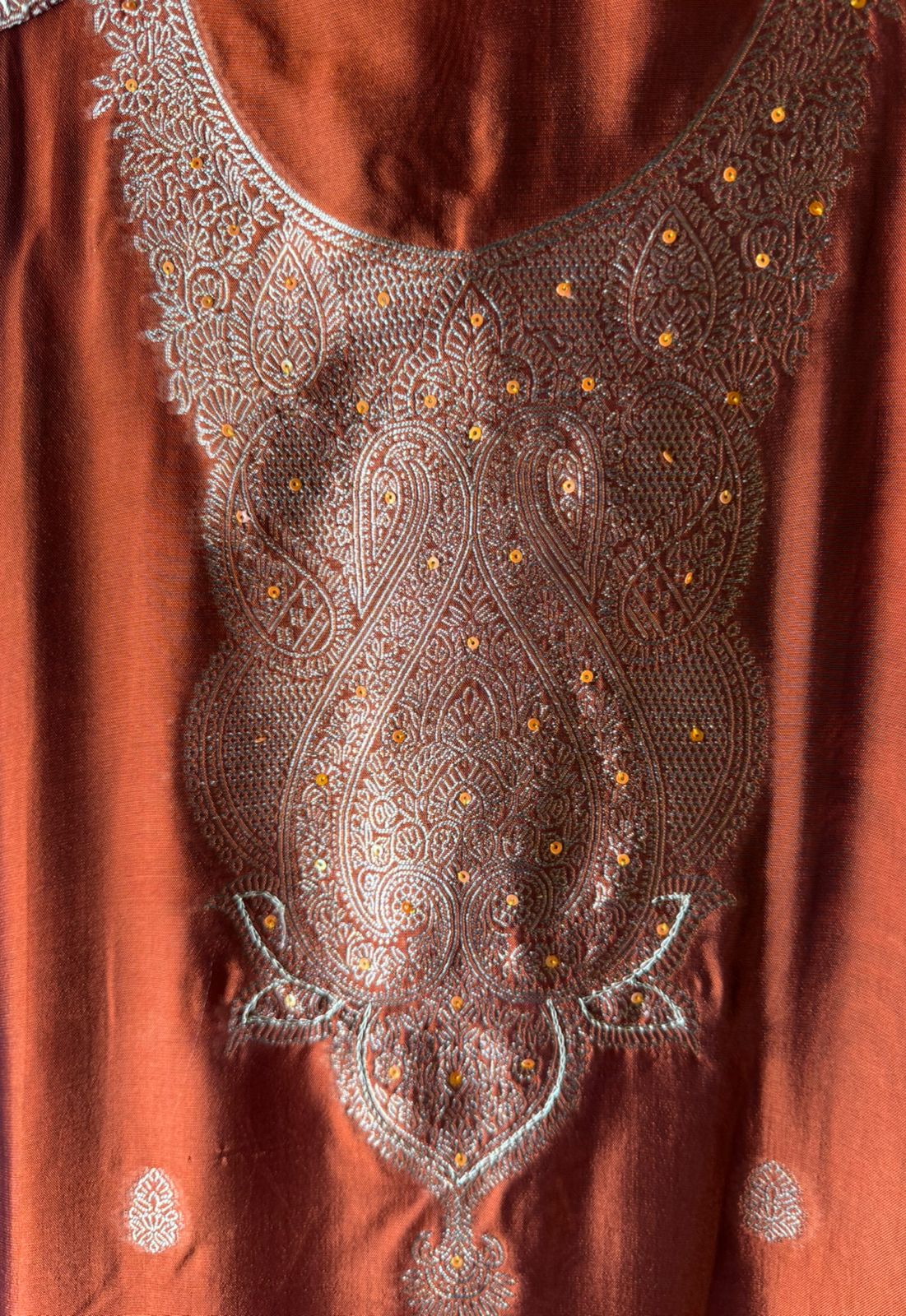 Pure 100% silk Suits with zari weavings concept on the full suit