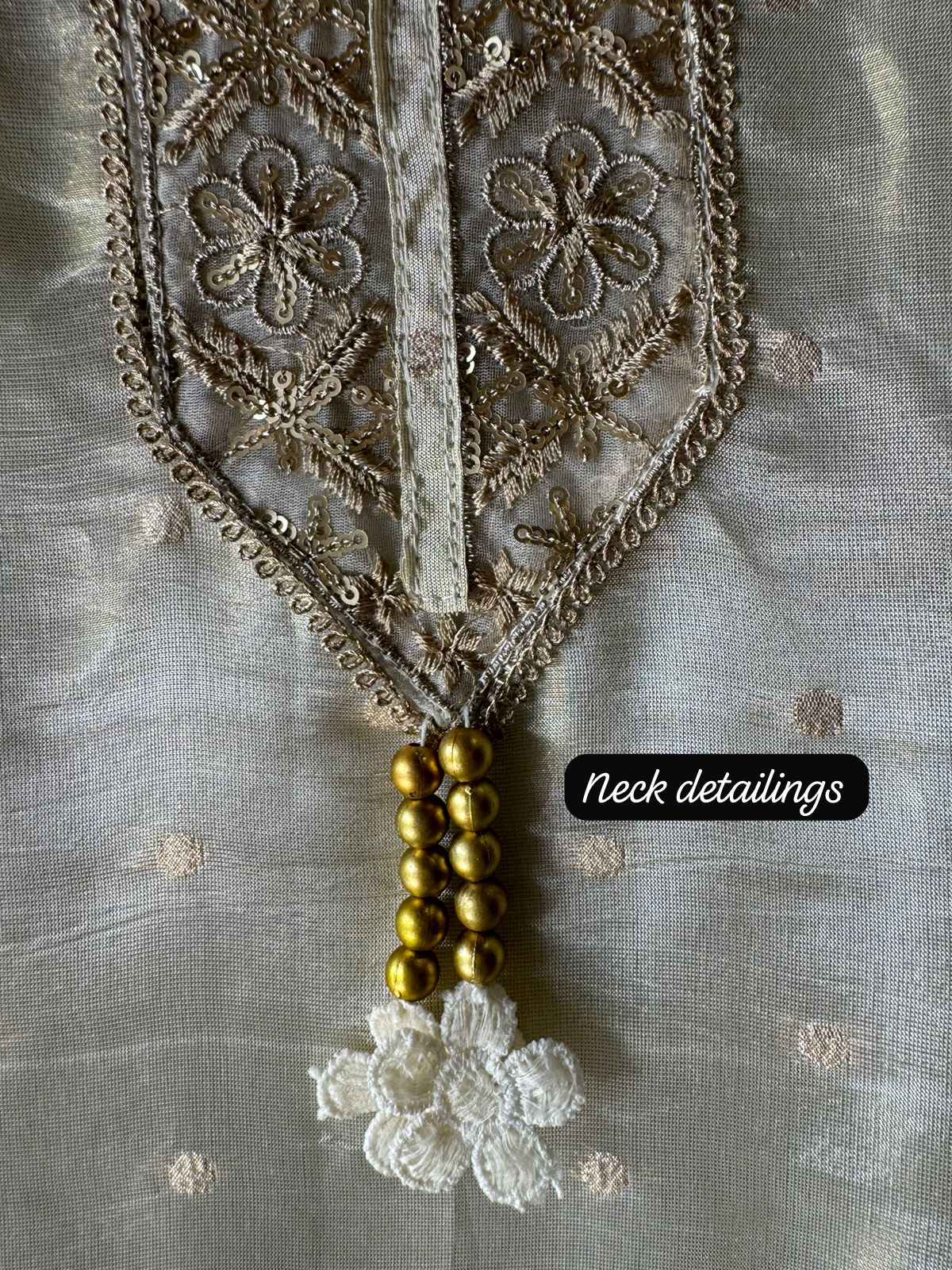 Soft shimmer tissue Unstitched Full size shirt