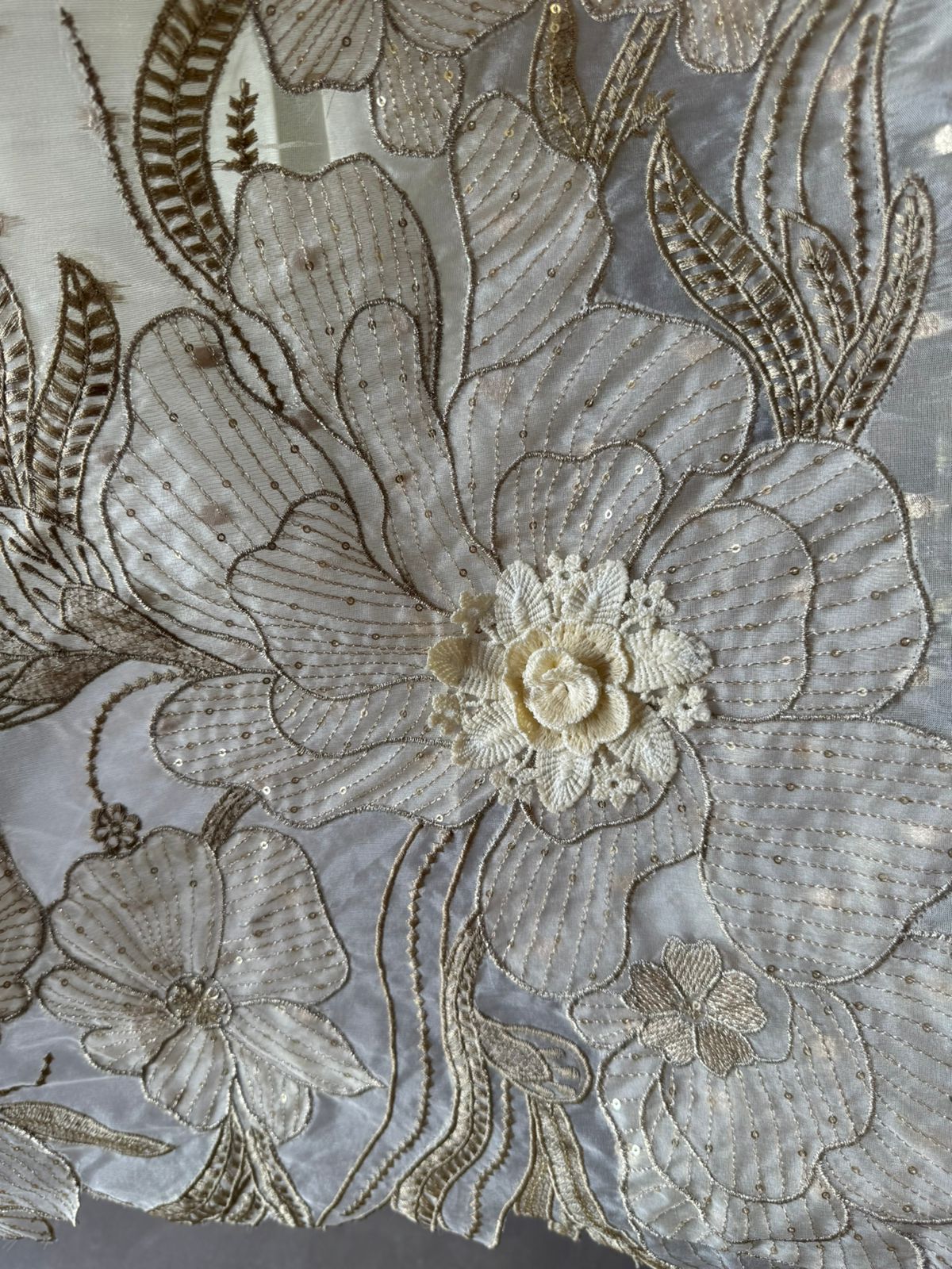 Soft shimmer tissue Unstitched Full size shirt