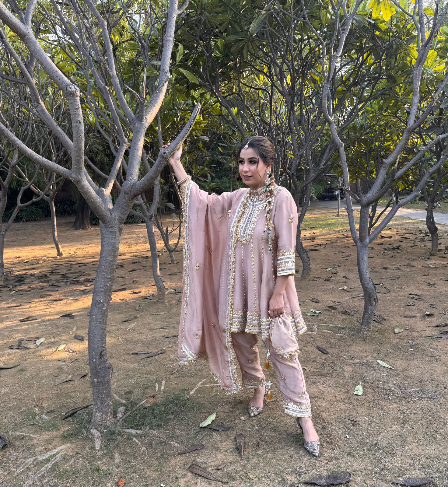 Presenting a very elegant full flared gota Patti Anarkali