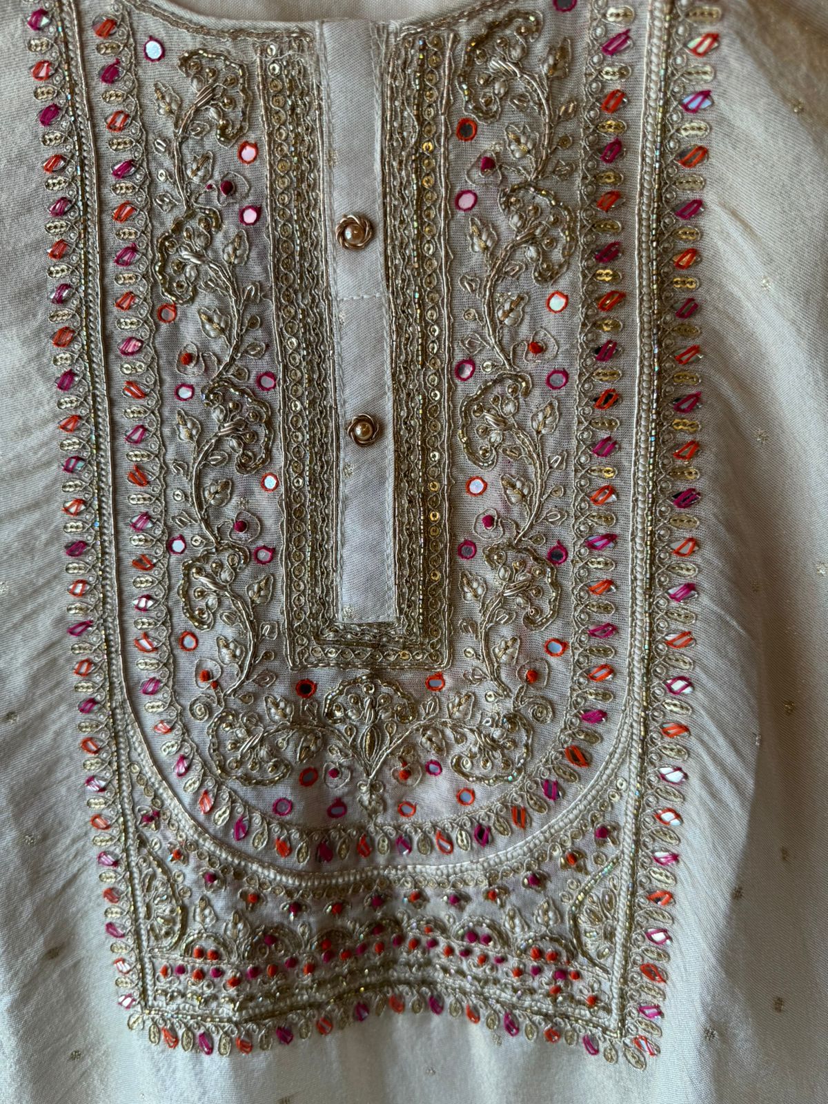 Pure shimmer tissue unstitched Kurta