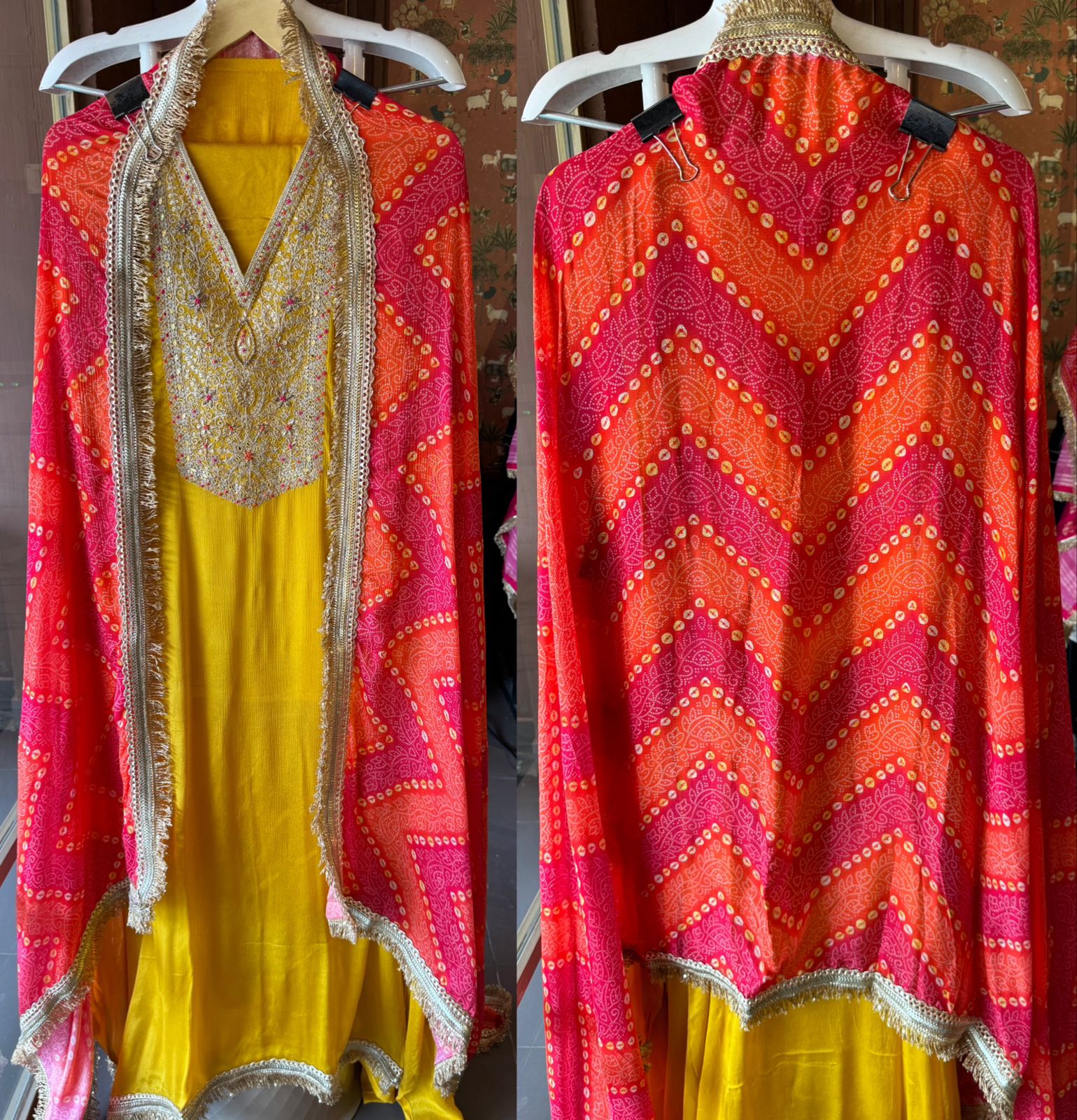 Pure chinon Unstitched Kurta design