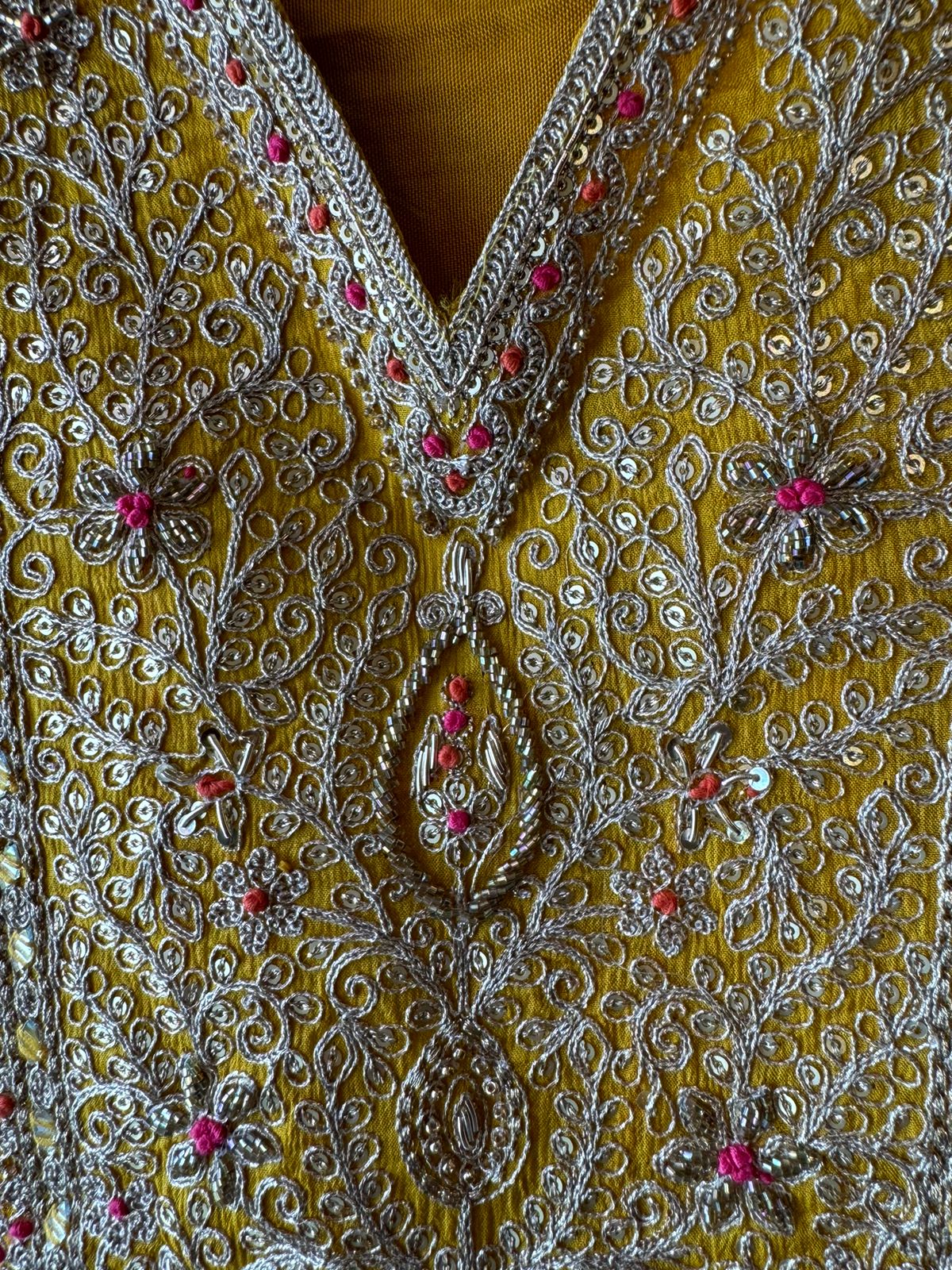 Pure chinon Unstitched Kurta design