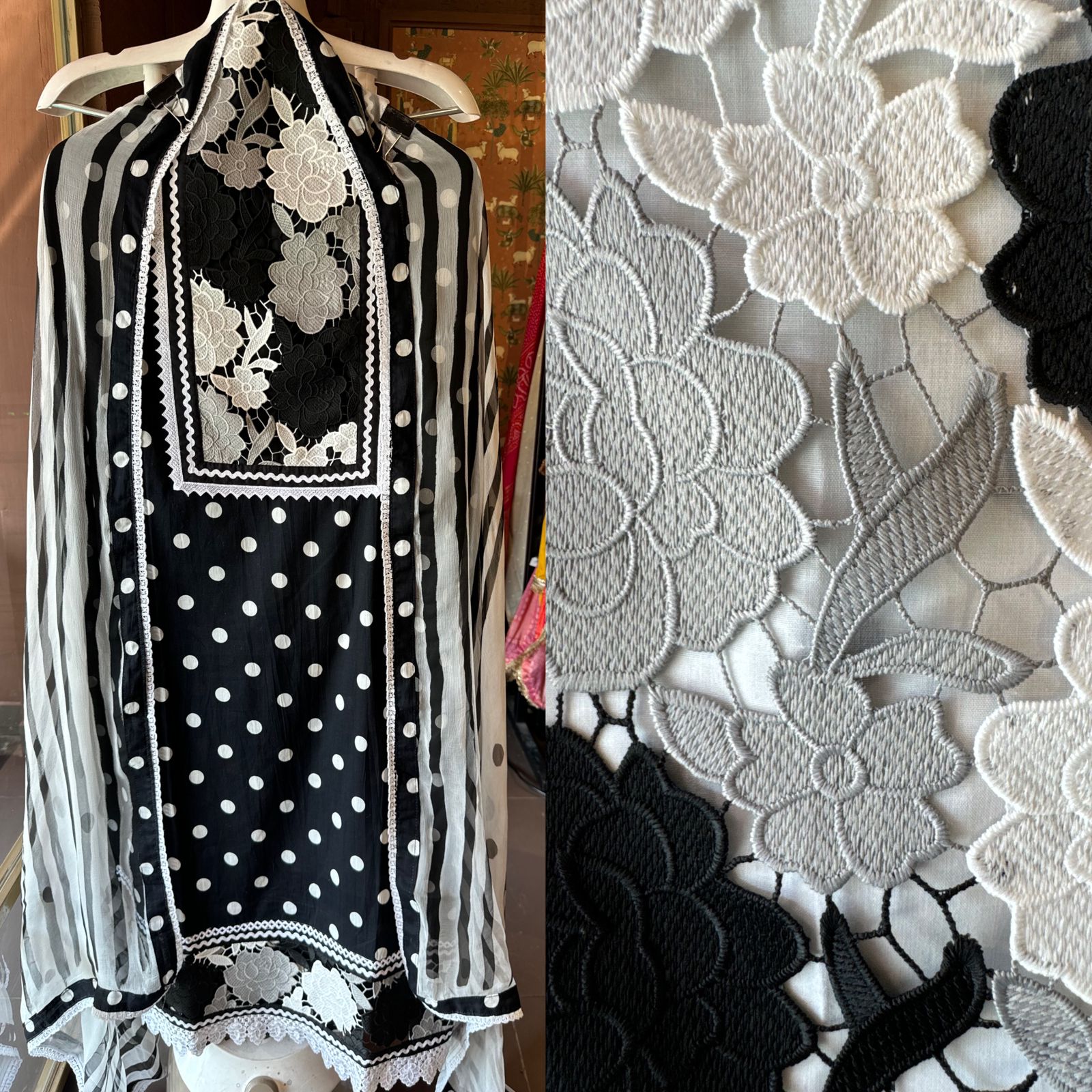 Pure organic cotton unstitched Suit