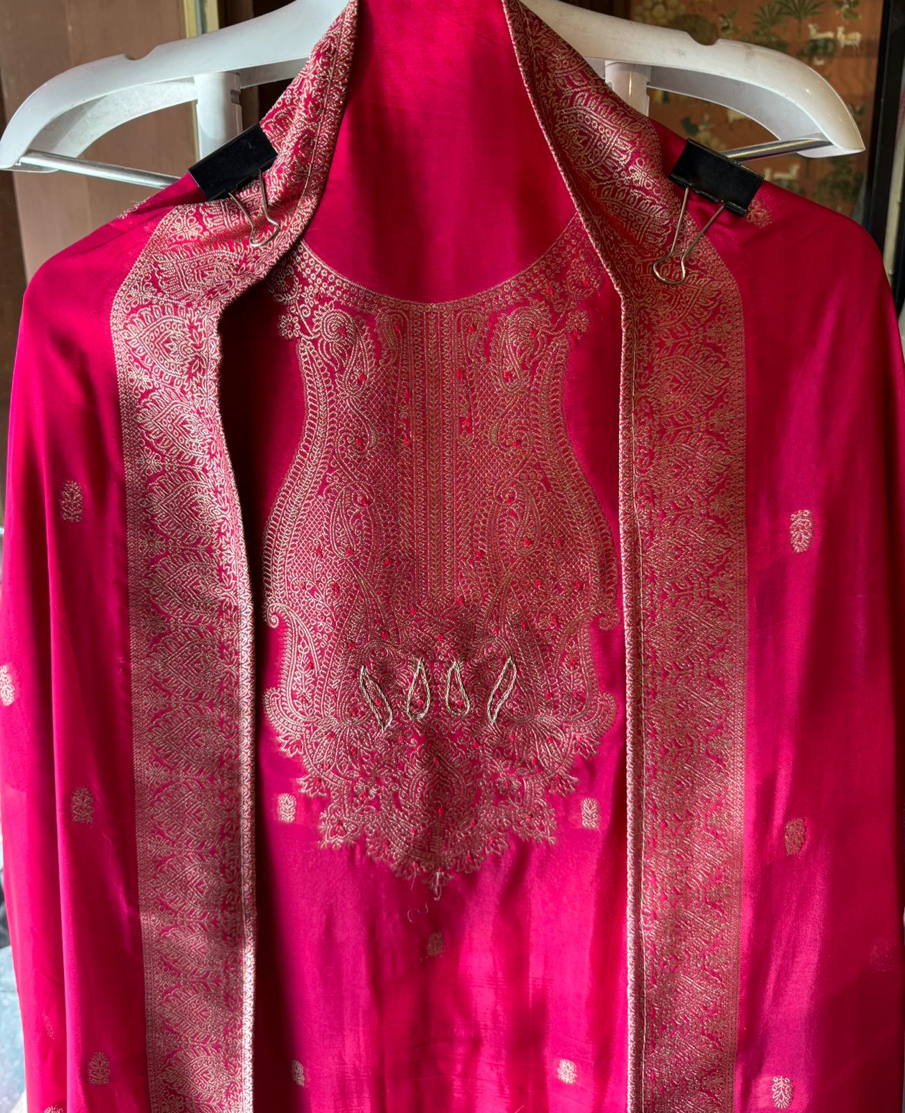 Pure 100% silk Suits with zari weavings