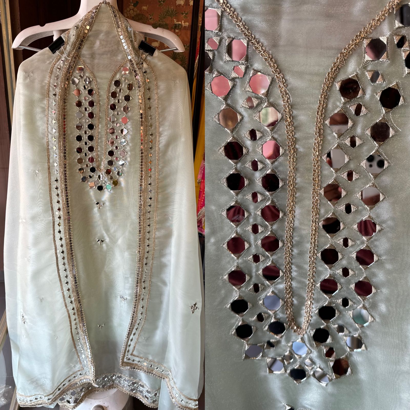 Shop our latest Mirror work tissue suits