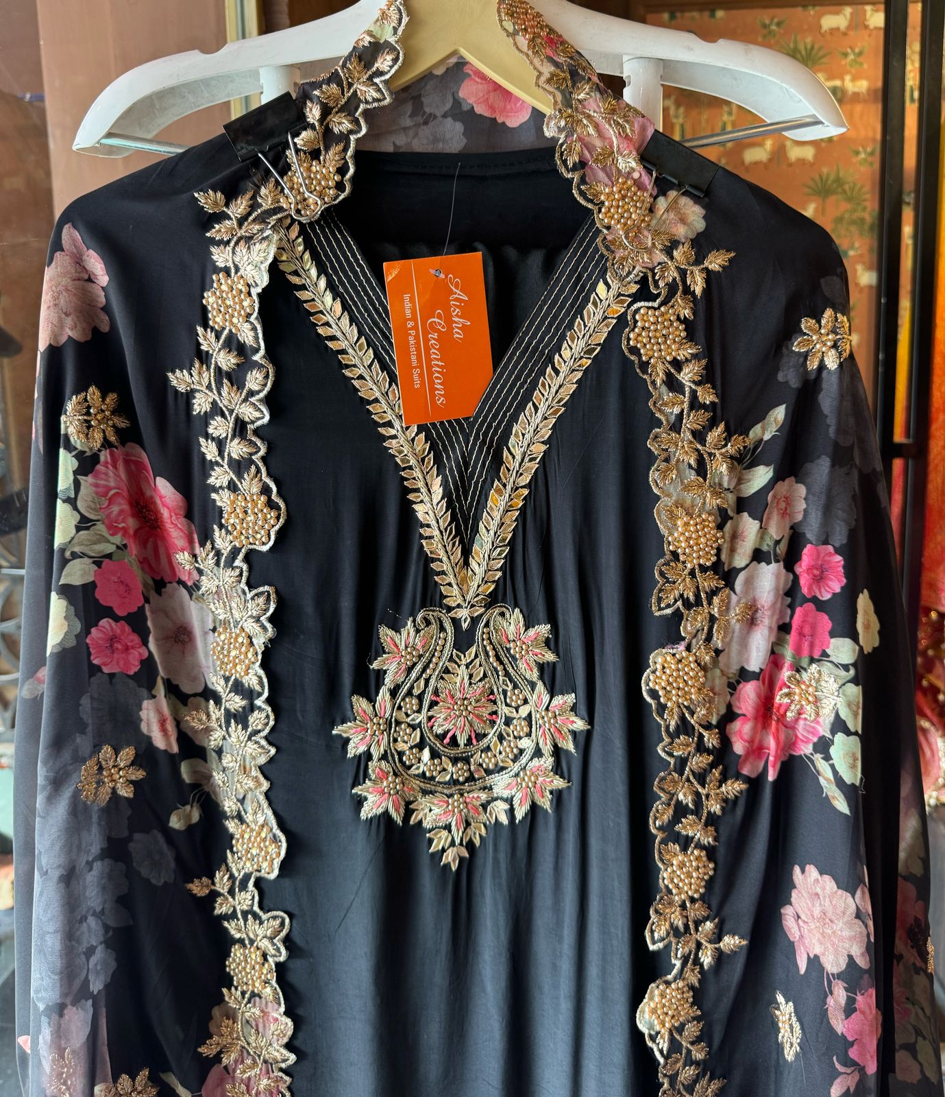 Pure crepe Shirt Unstitched and full in size