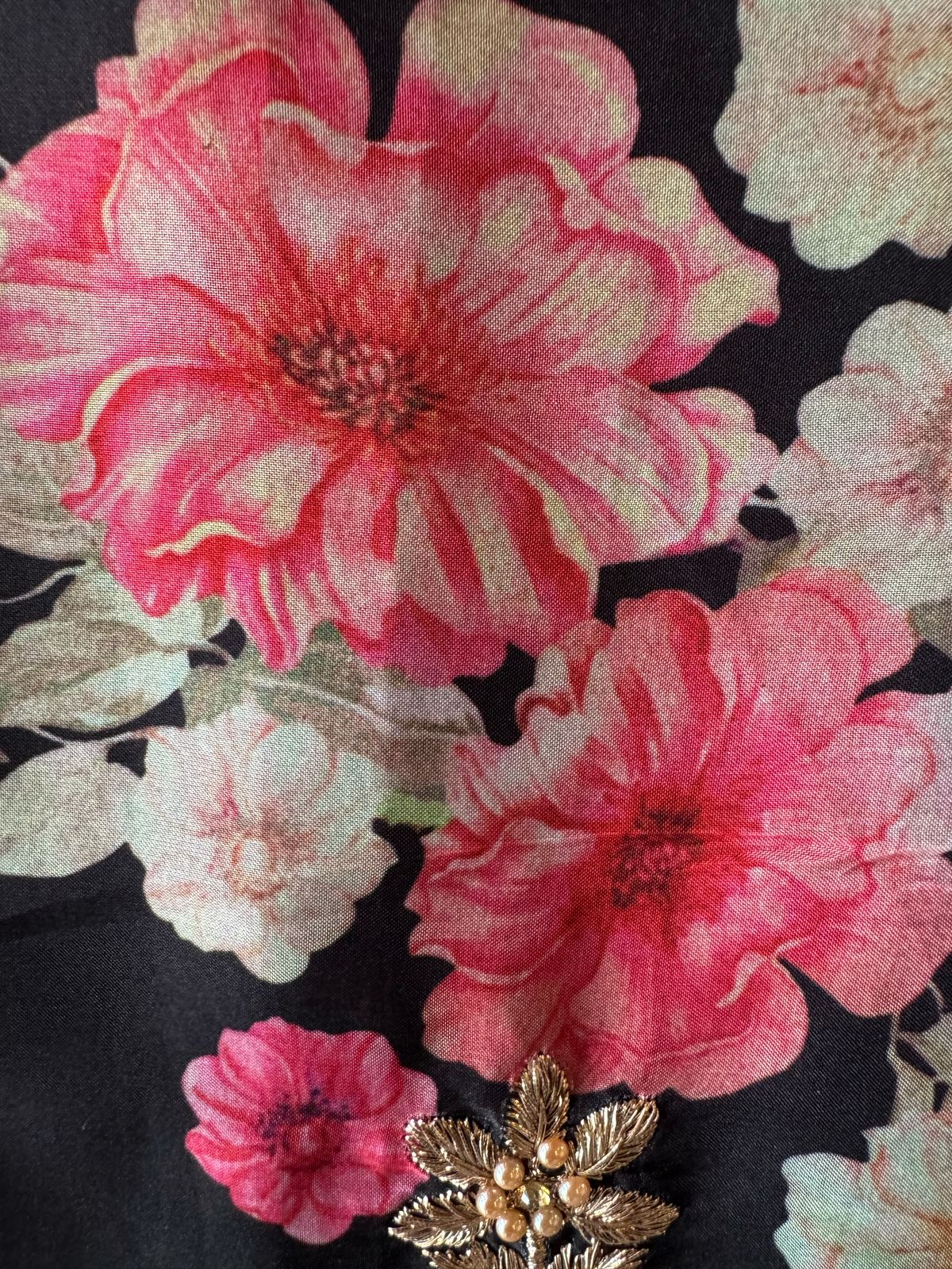 Pure crepe Shirt Unstitched and full in size