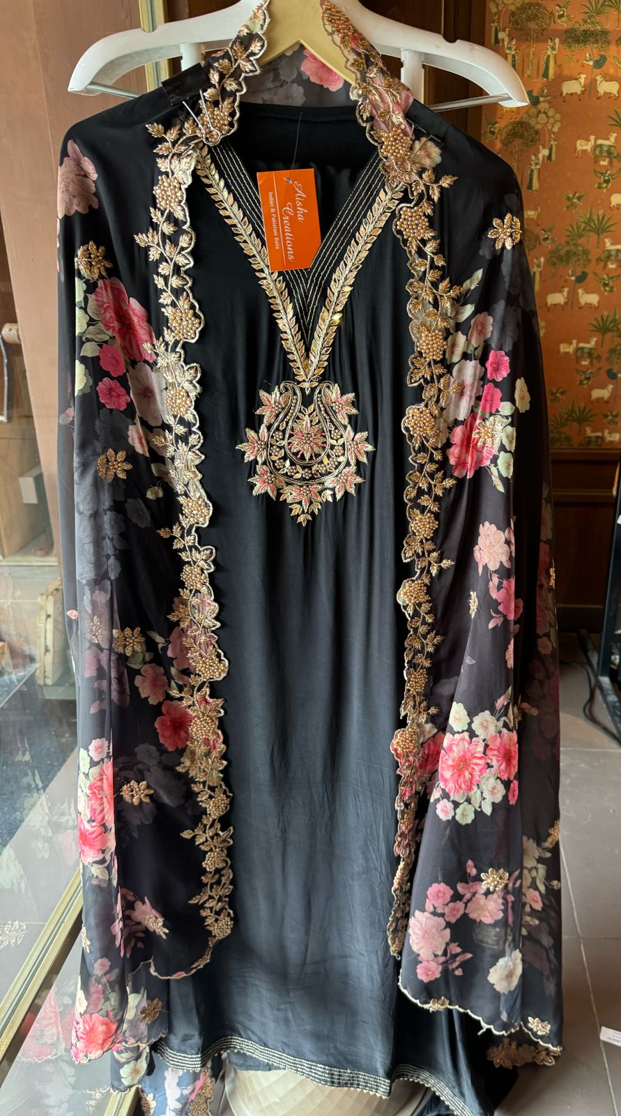 Pure crepe Shirt Unstitched and full in size