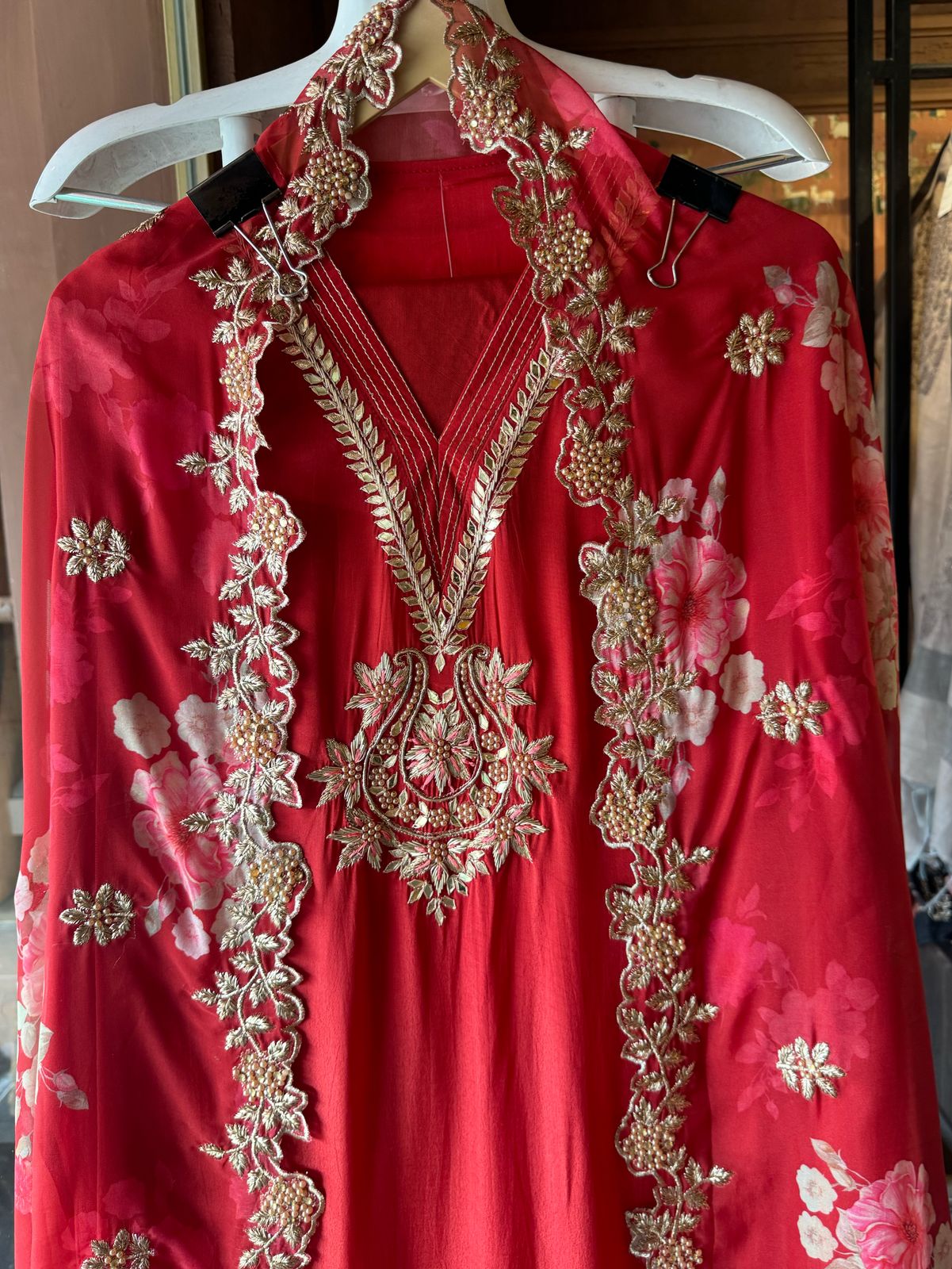 Pure crepe Shirt Unstitched and full in size