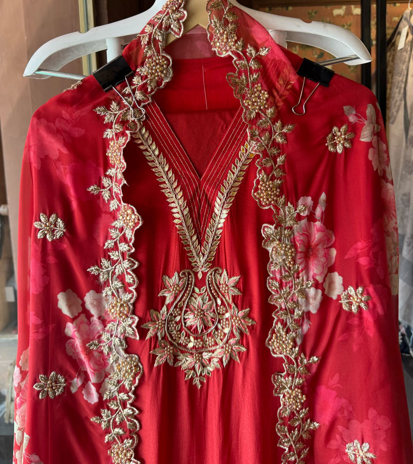 Pure crepe Shirt Unstitched and full in size