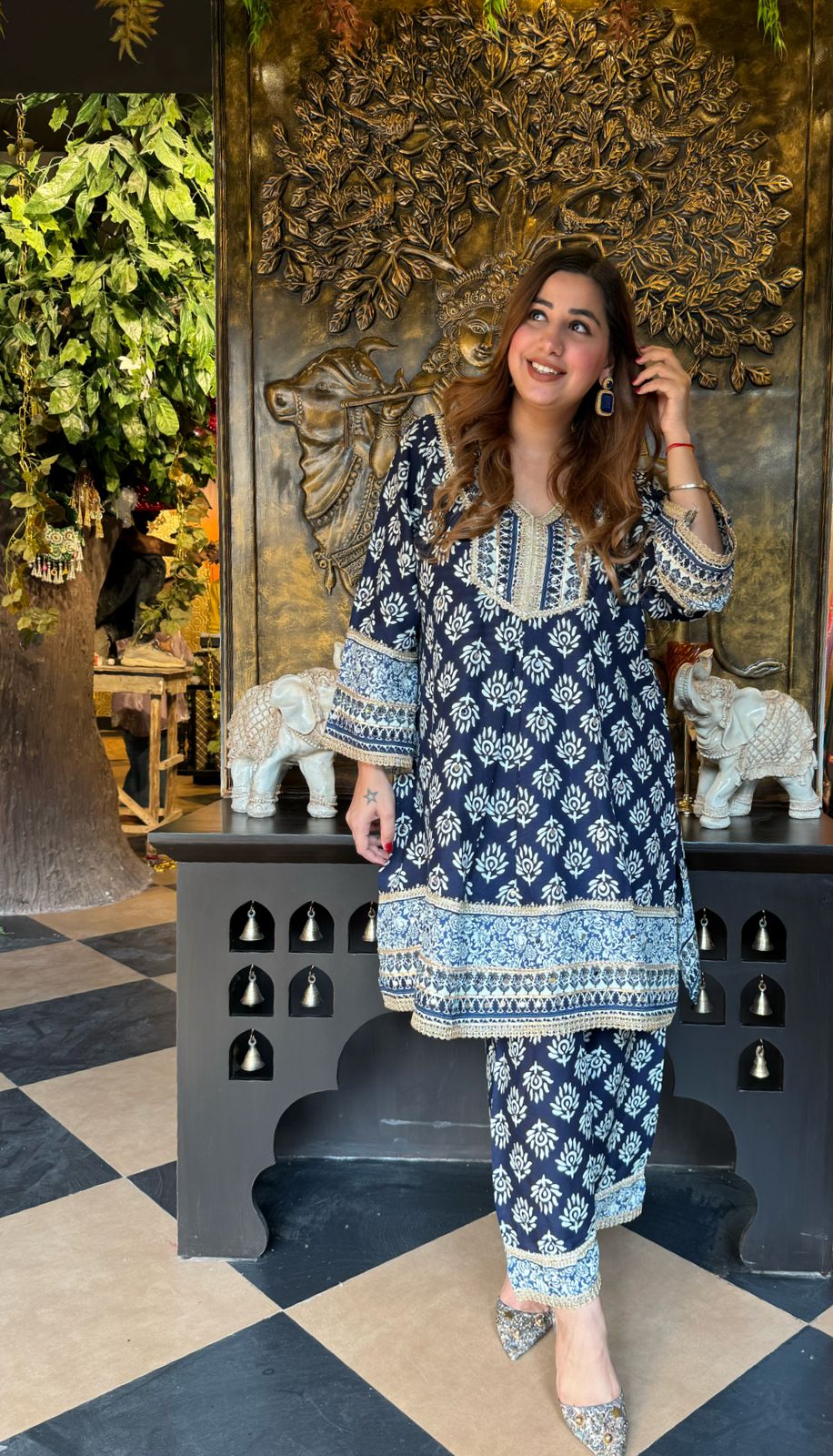 Mul cotton batik digital printed smart , Easy to carry tunic set