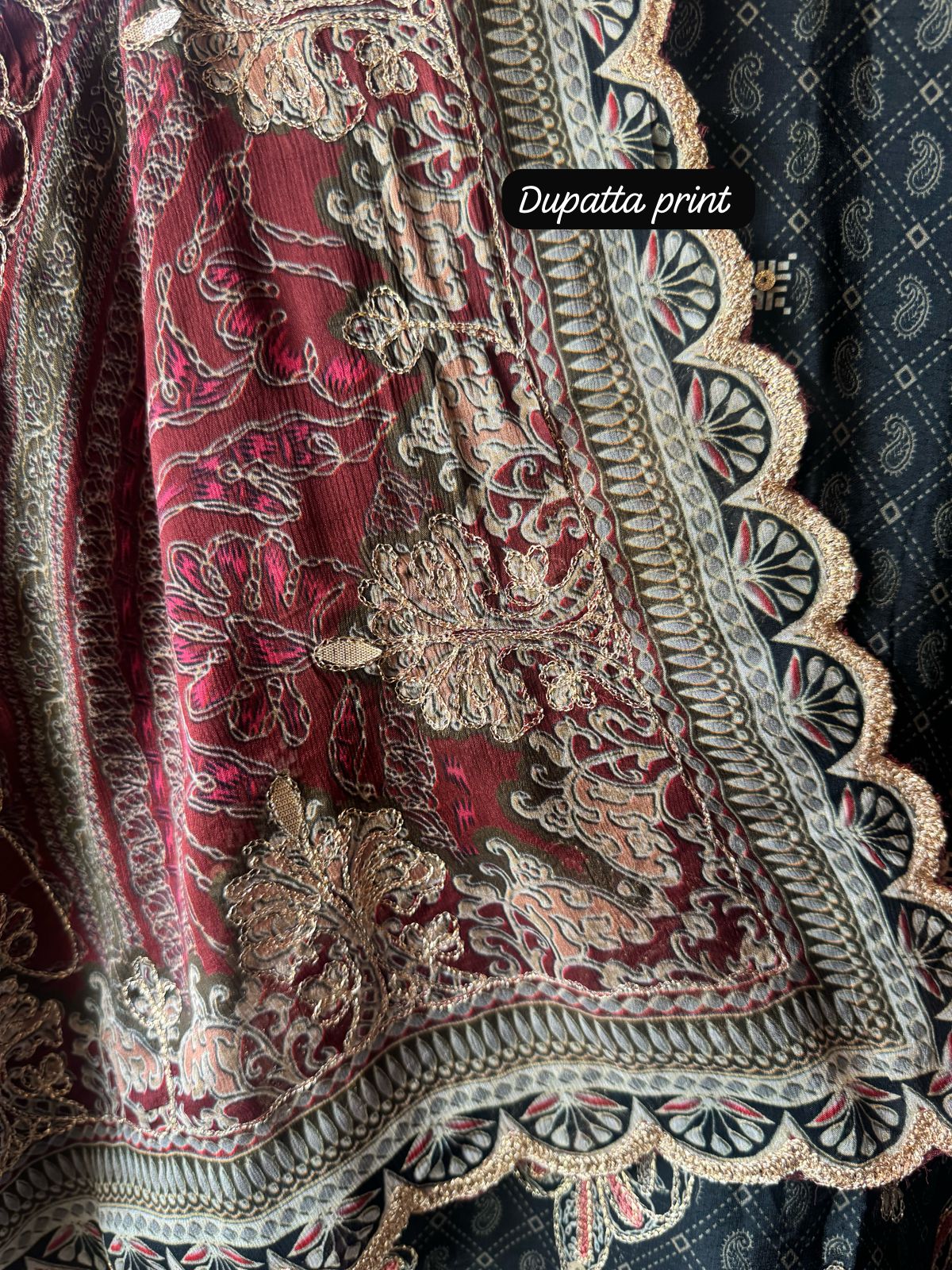 Pure Crepe Pakistani inspired Digital printed Shirt