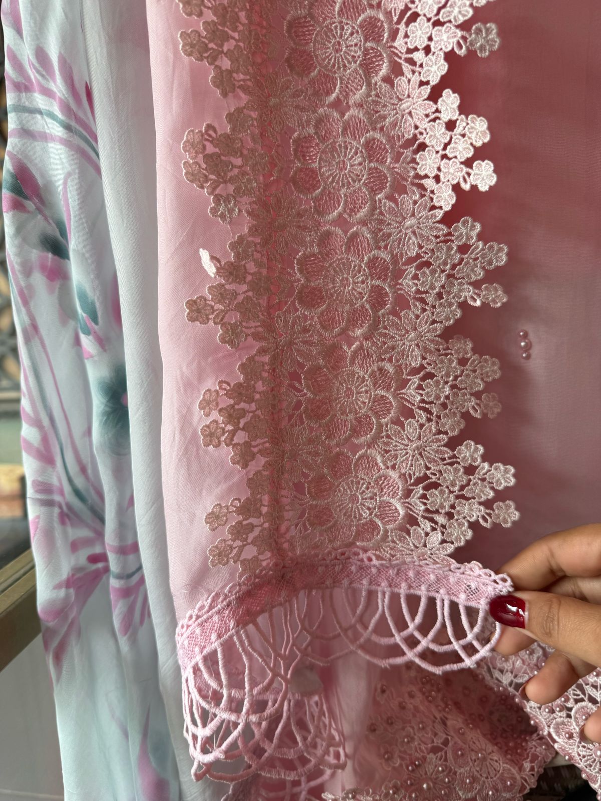 Soft organza Unstitched suit piece