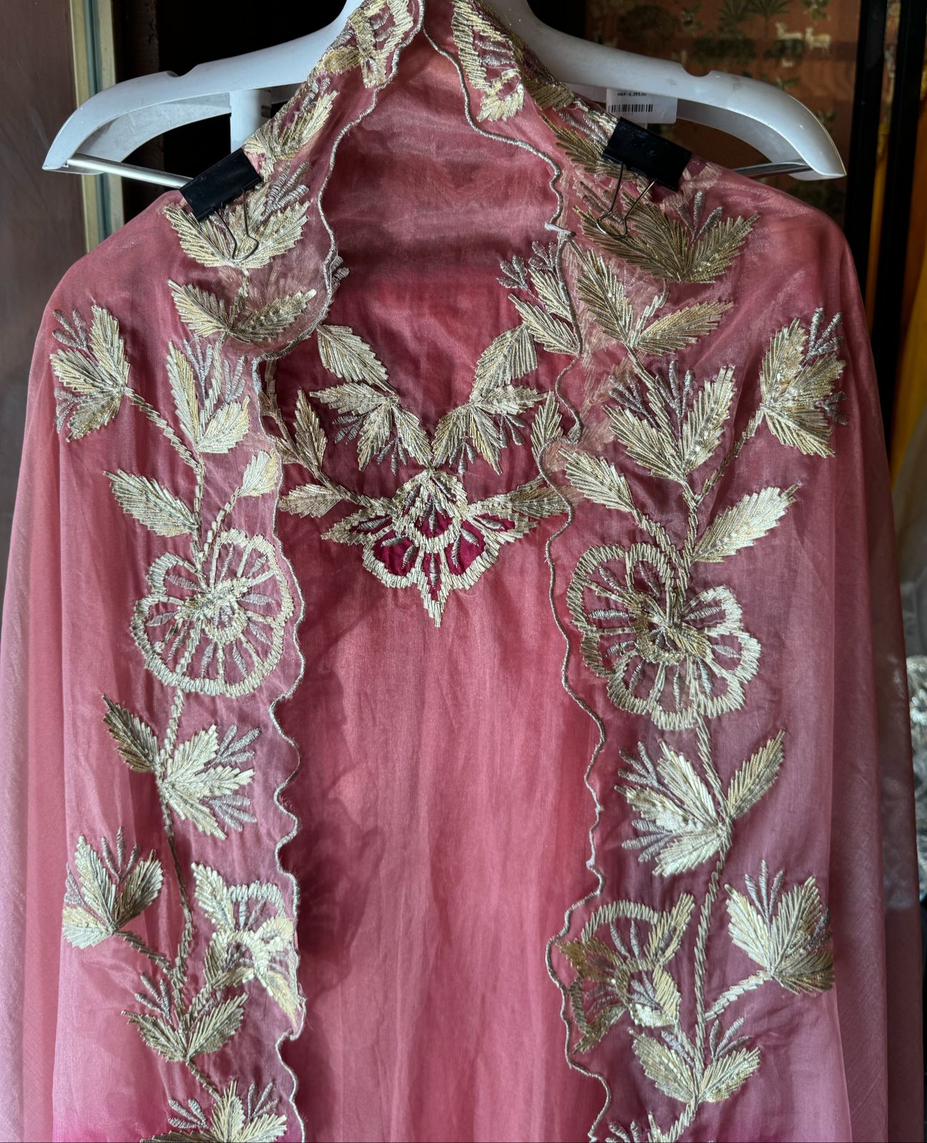 Pure organza unstitched Shirt