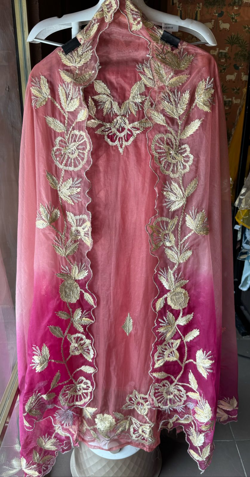 Pure organza unstitched Shirt