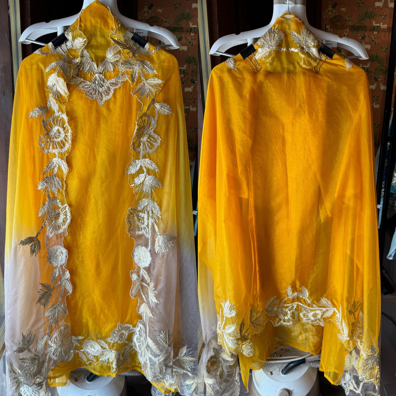 Pure organza unstitched Shirt