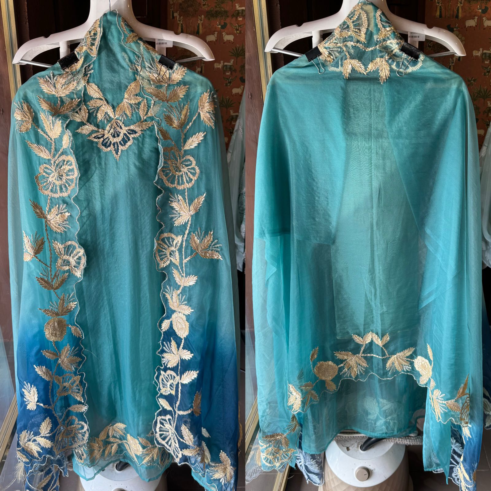 Pure organza unstitched Shirt