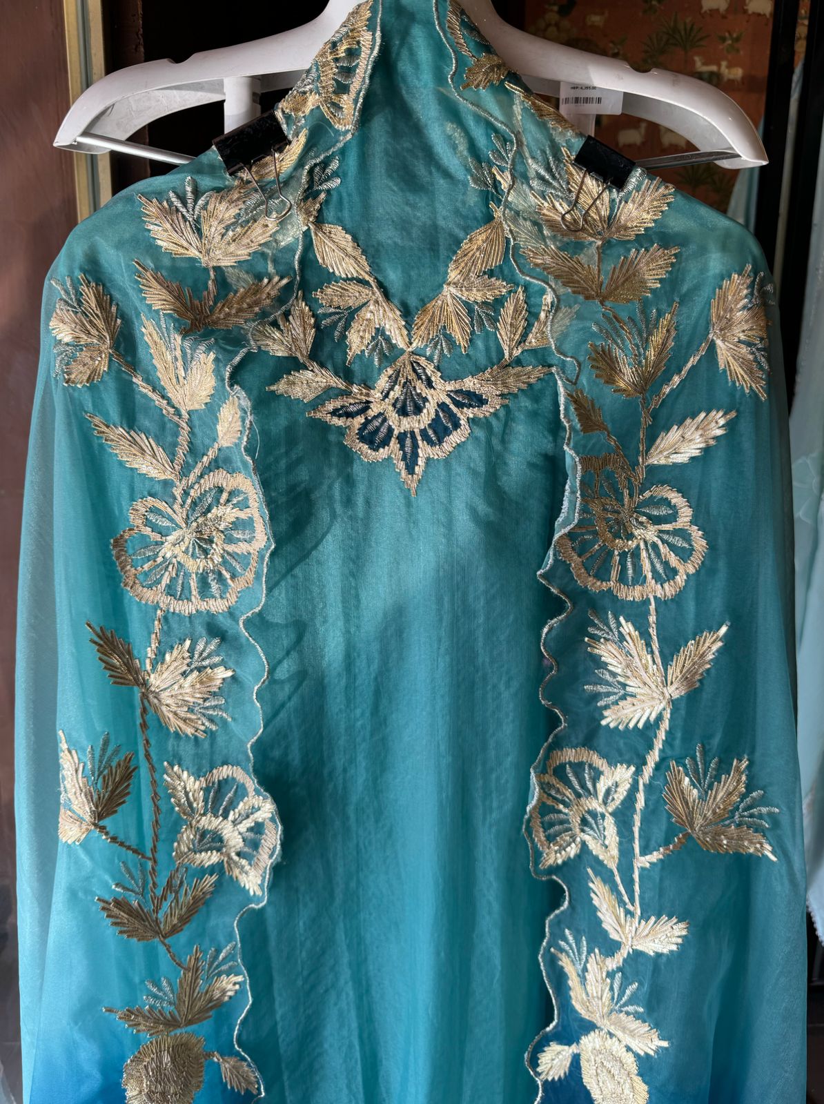 Pure organza unstitched Shirt