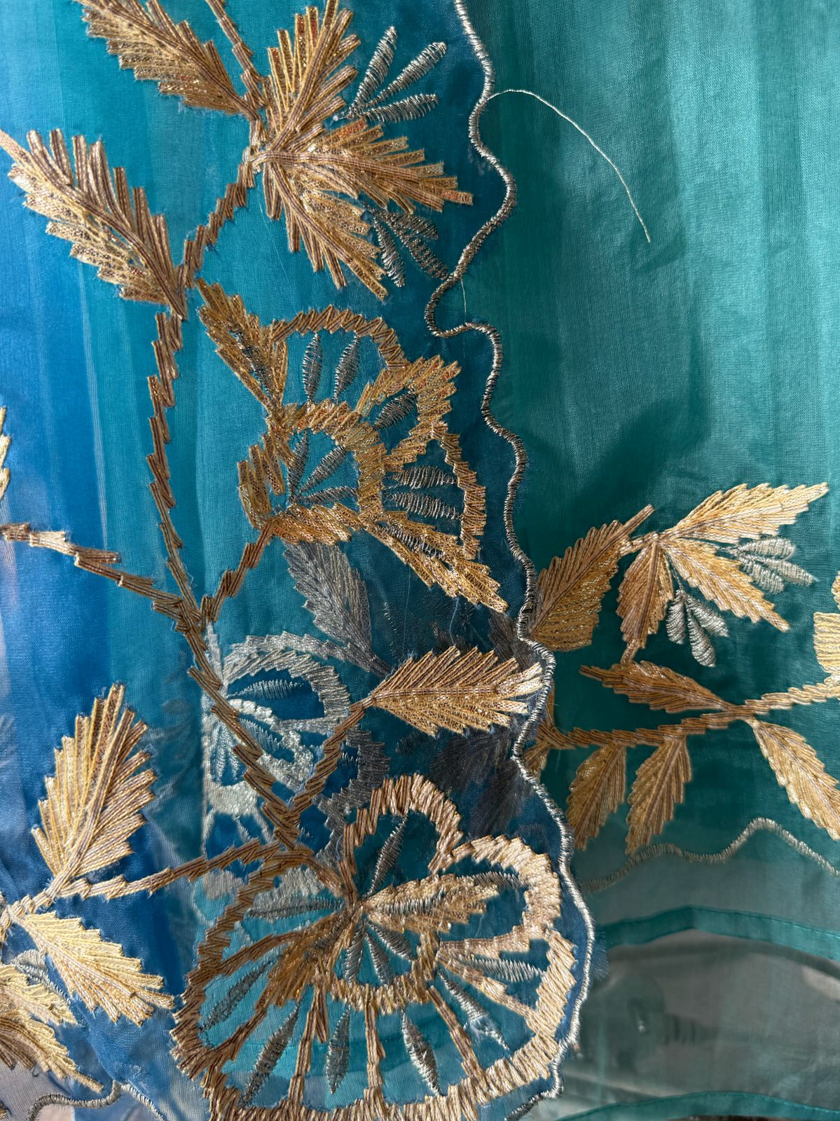 Pure organza unstitched Shirt