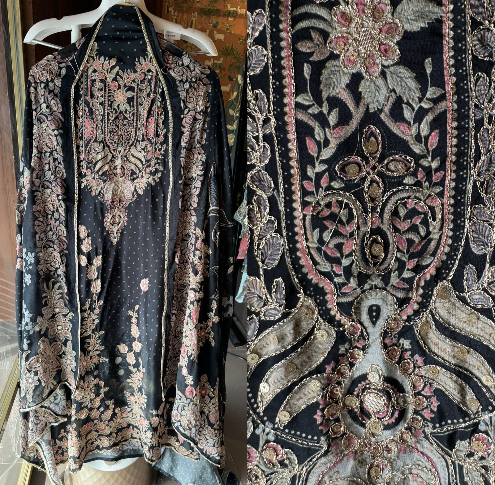 Pure Crepe Pakistani inspired Digital printed Shirt