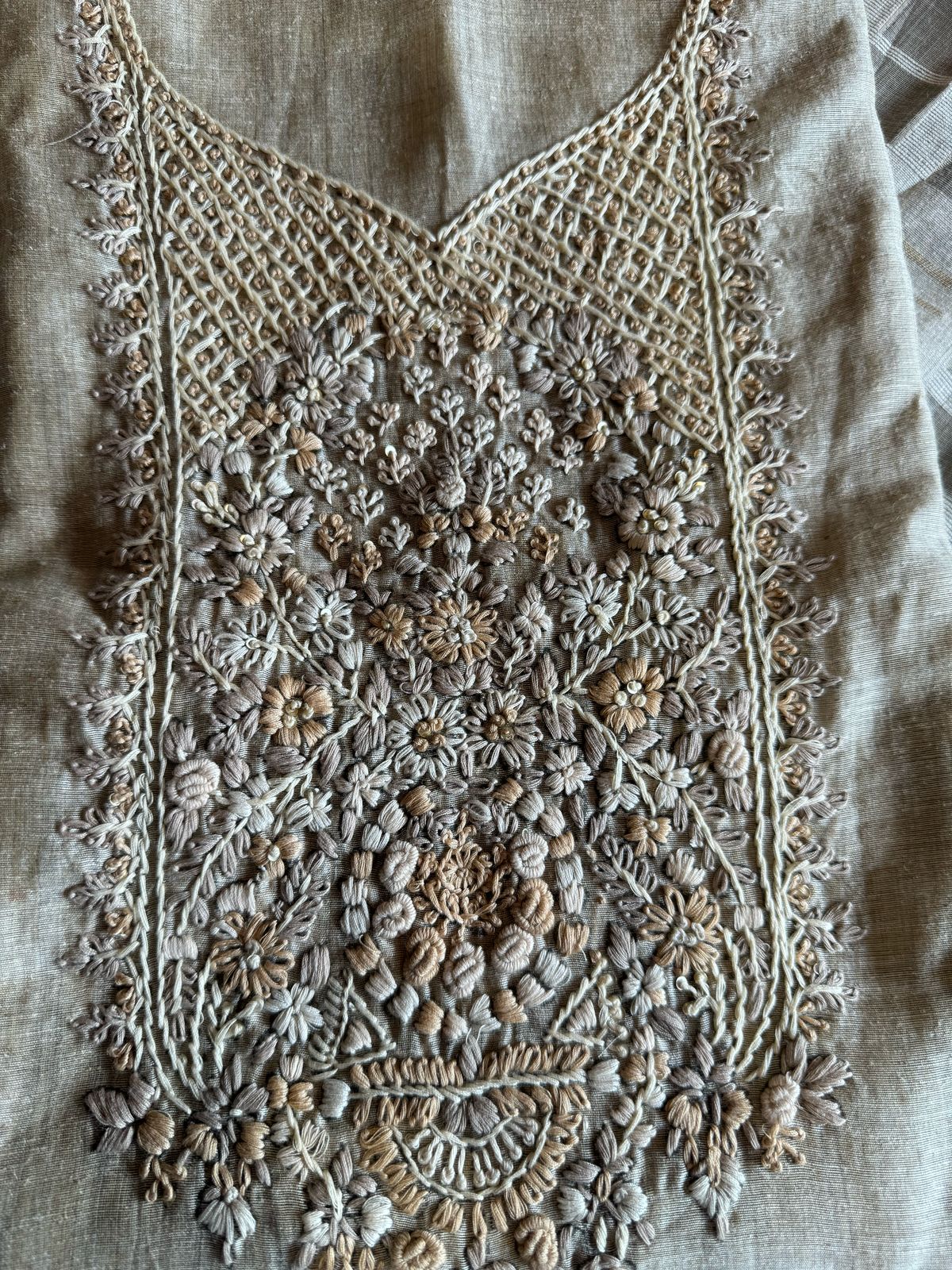 Pure jaamdaani Unstitched Suit