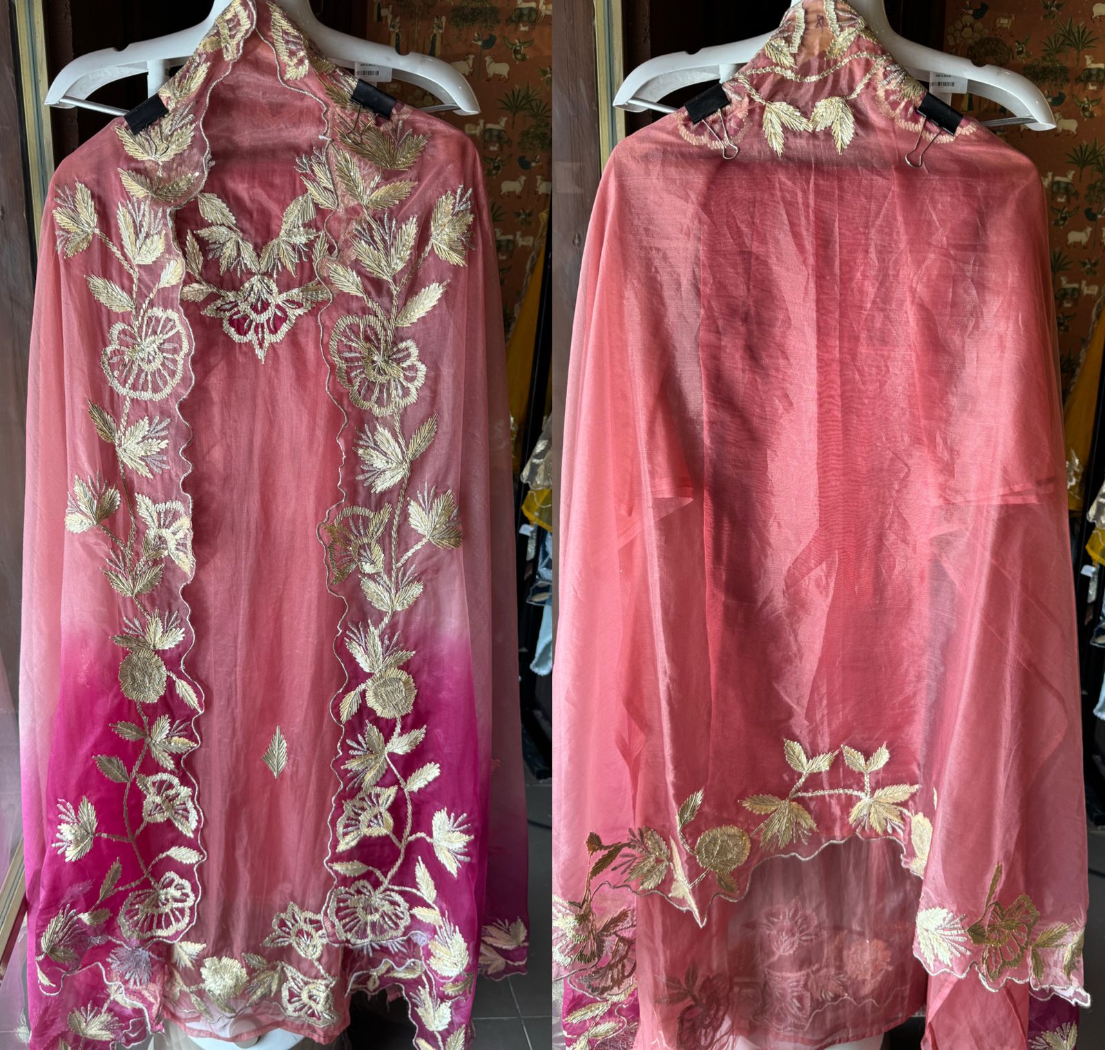 Pure organza unstitched Shirt