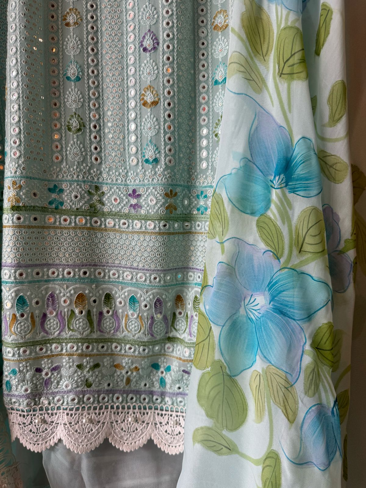 Pure georgette lakhnavi’s in stock