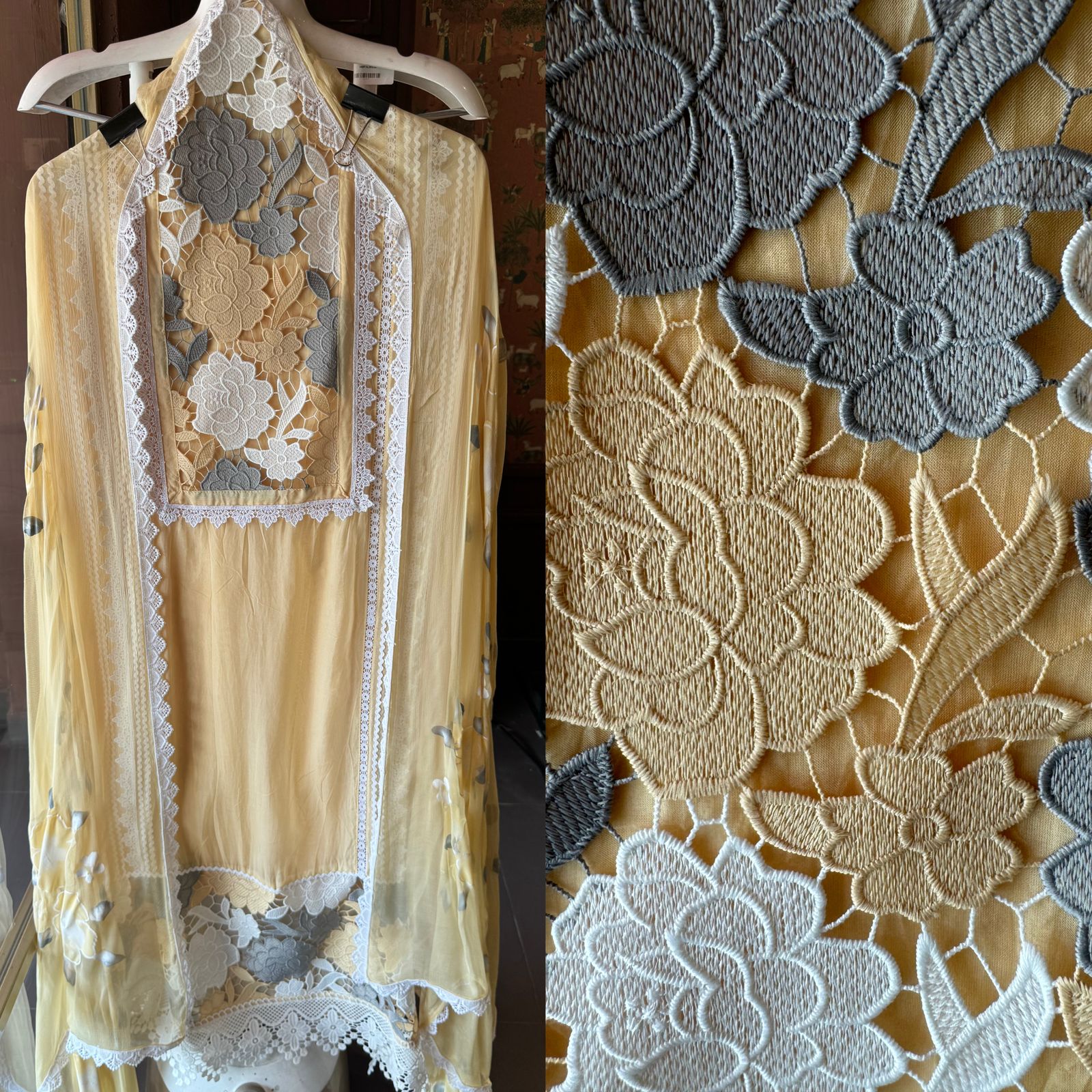 Pure soft organza  unstitched Suit