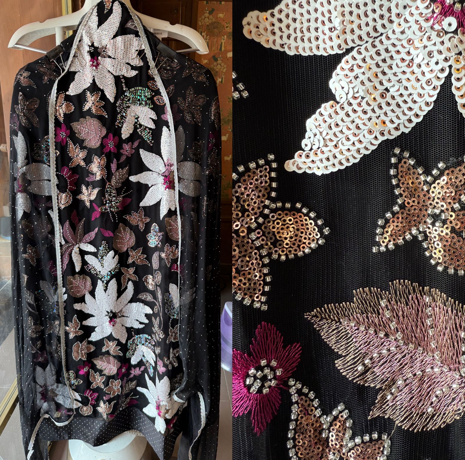 Beautiful Sequece embellished Unstitched Shirt