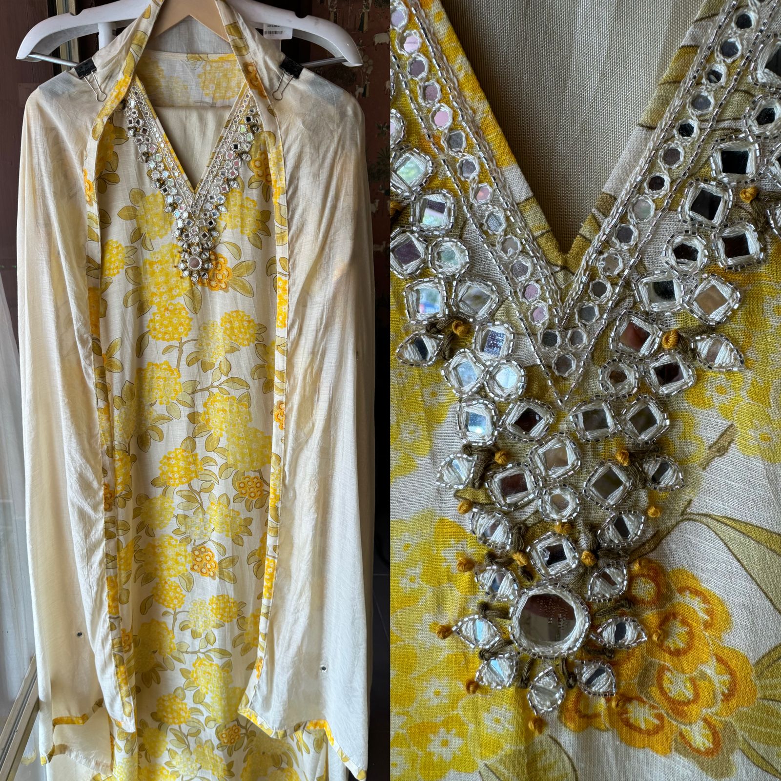 Pure cotton linen digital printed Full Suit